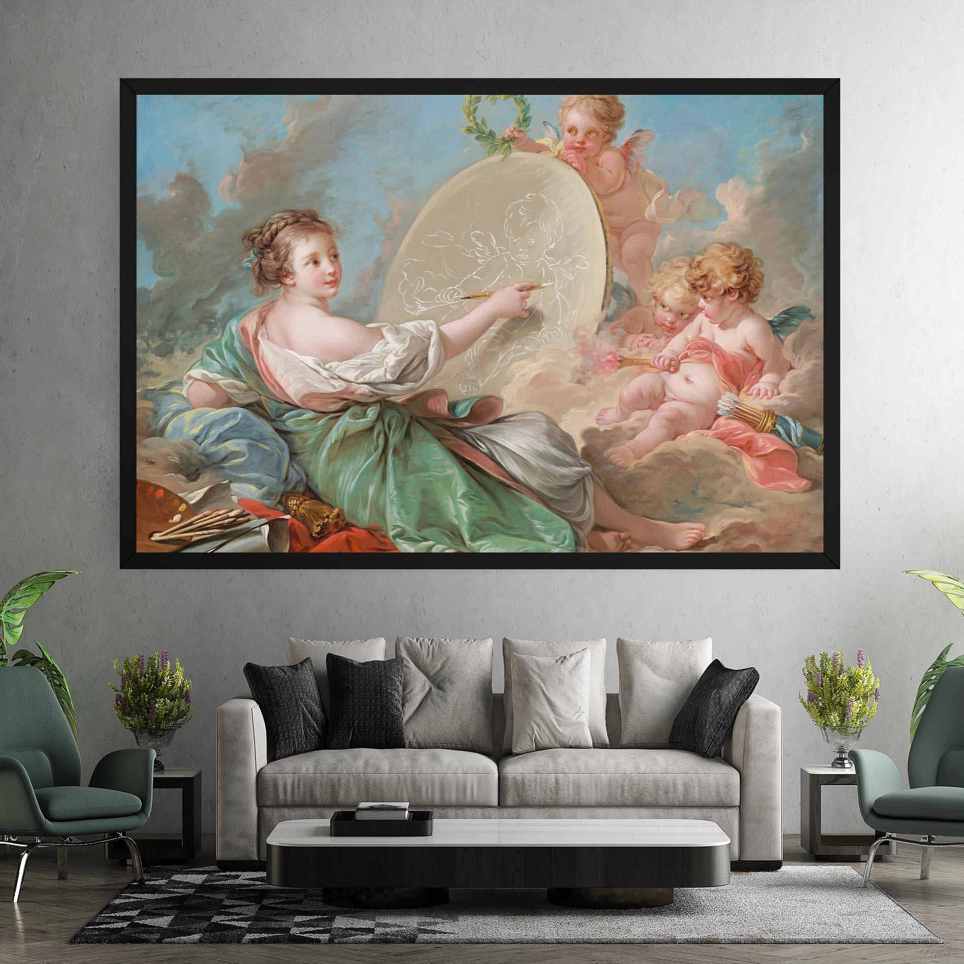 Tablou Canvas Painting Cute Angels mockup 7