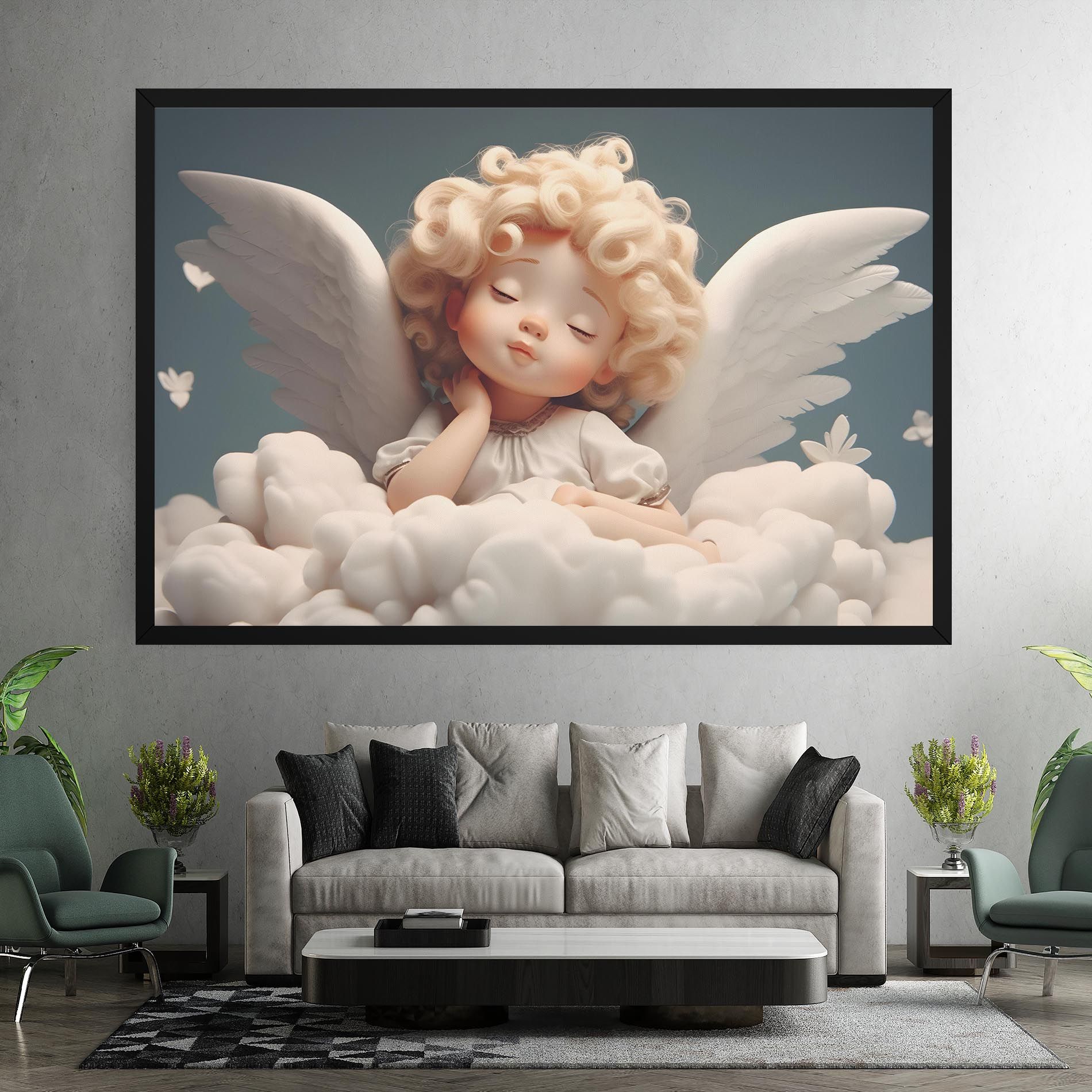 Statue Baby Angel mockup 7