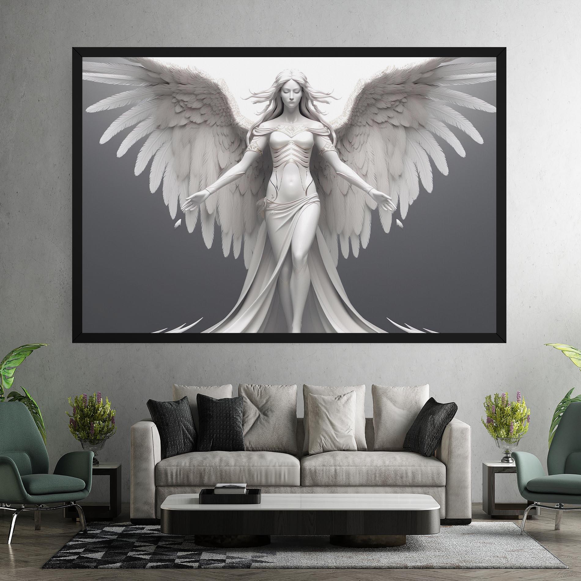 Tablou Canvas White Stone Woman mockup 7