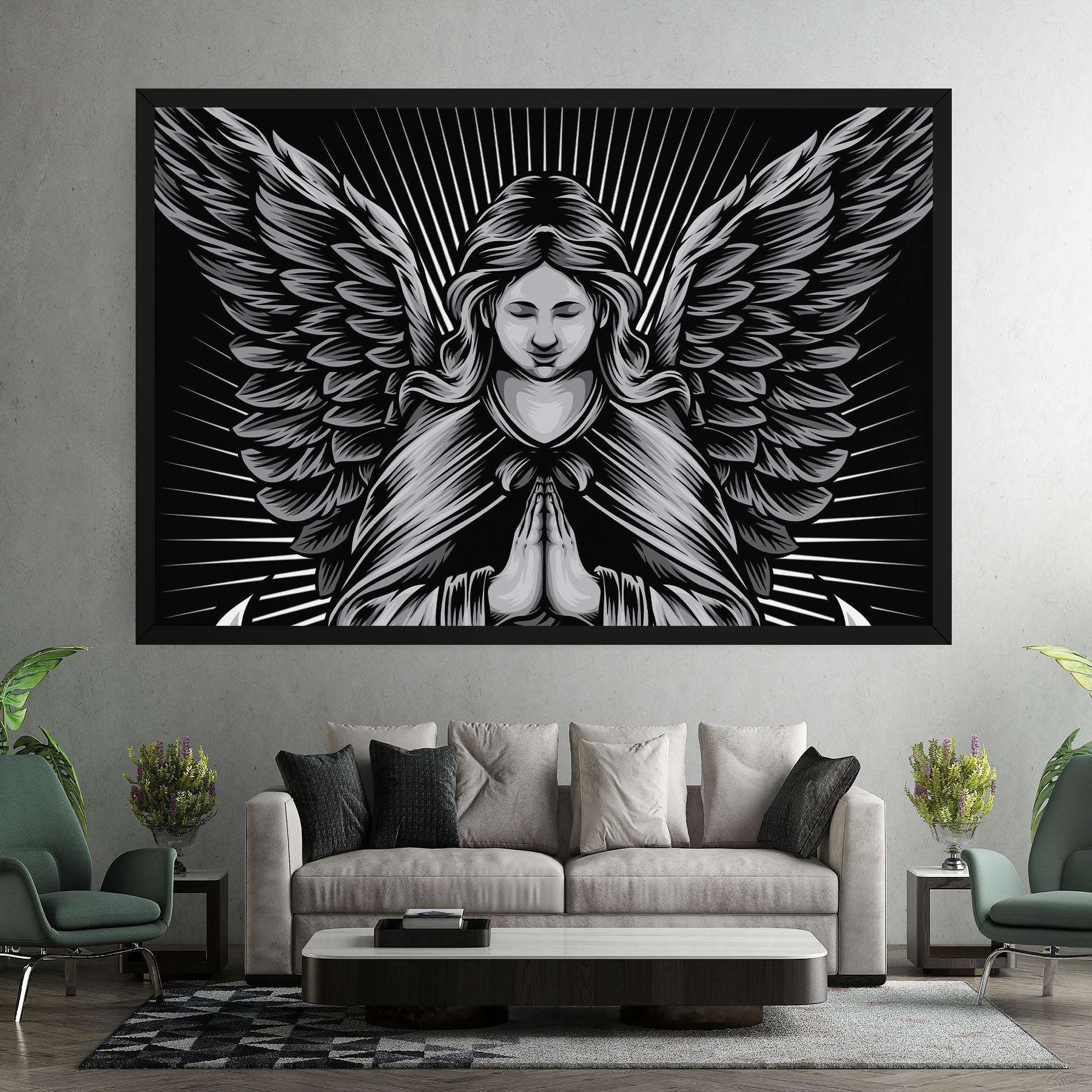 Tablou Canvas Wings Pray mockup 7