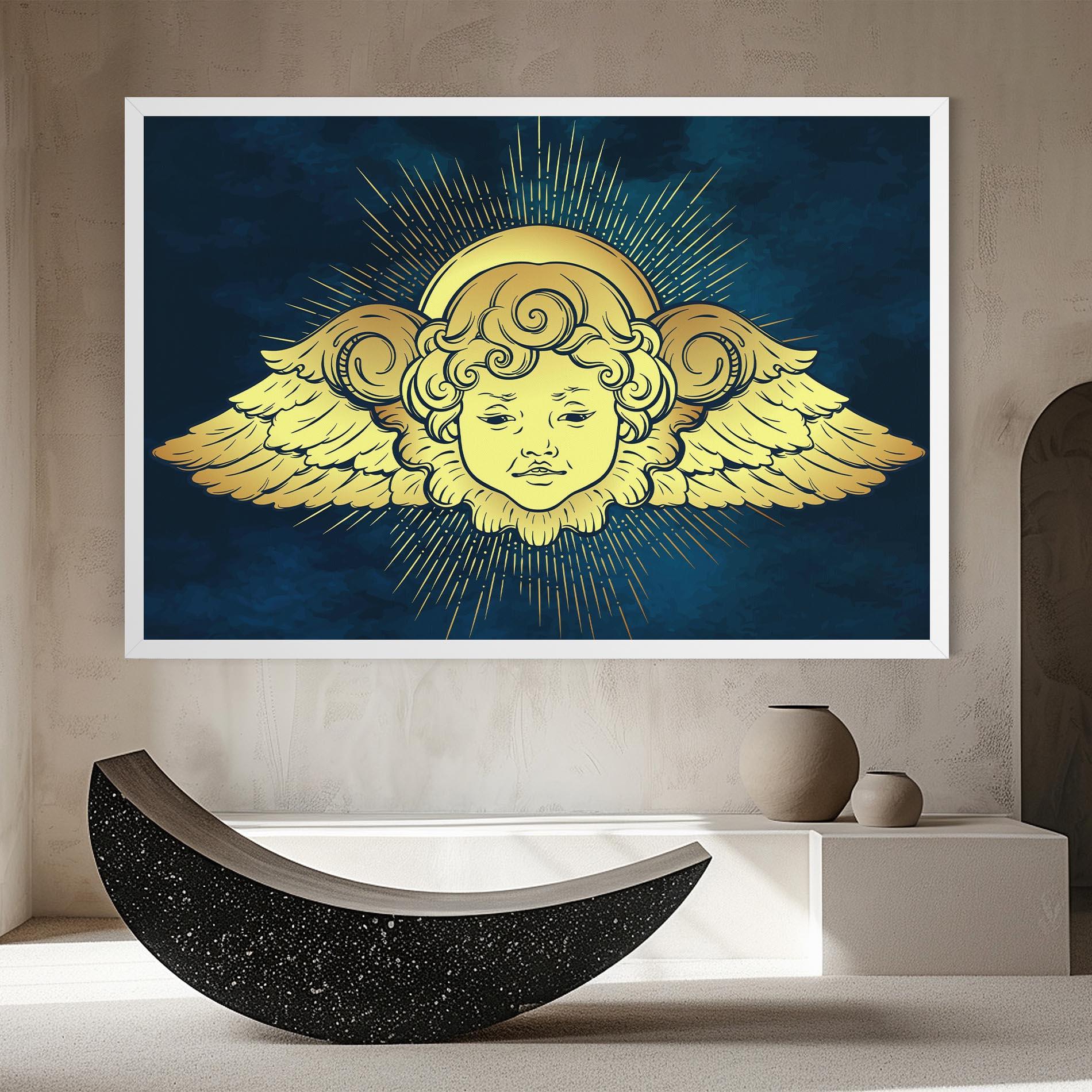 Tablou Canvas Angel Gold Head mockup 8