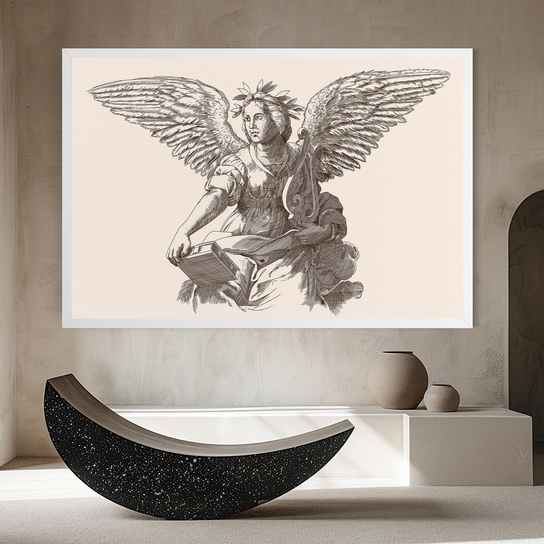 Tablou Canvas Brown Line Angel mockup 8