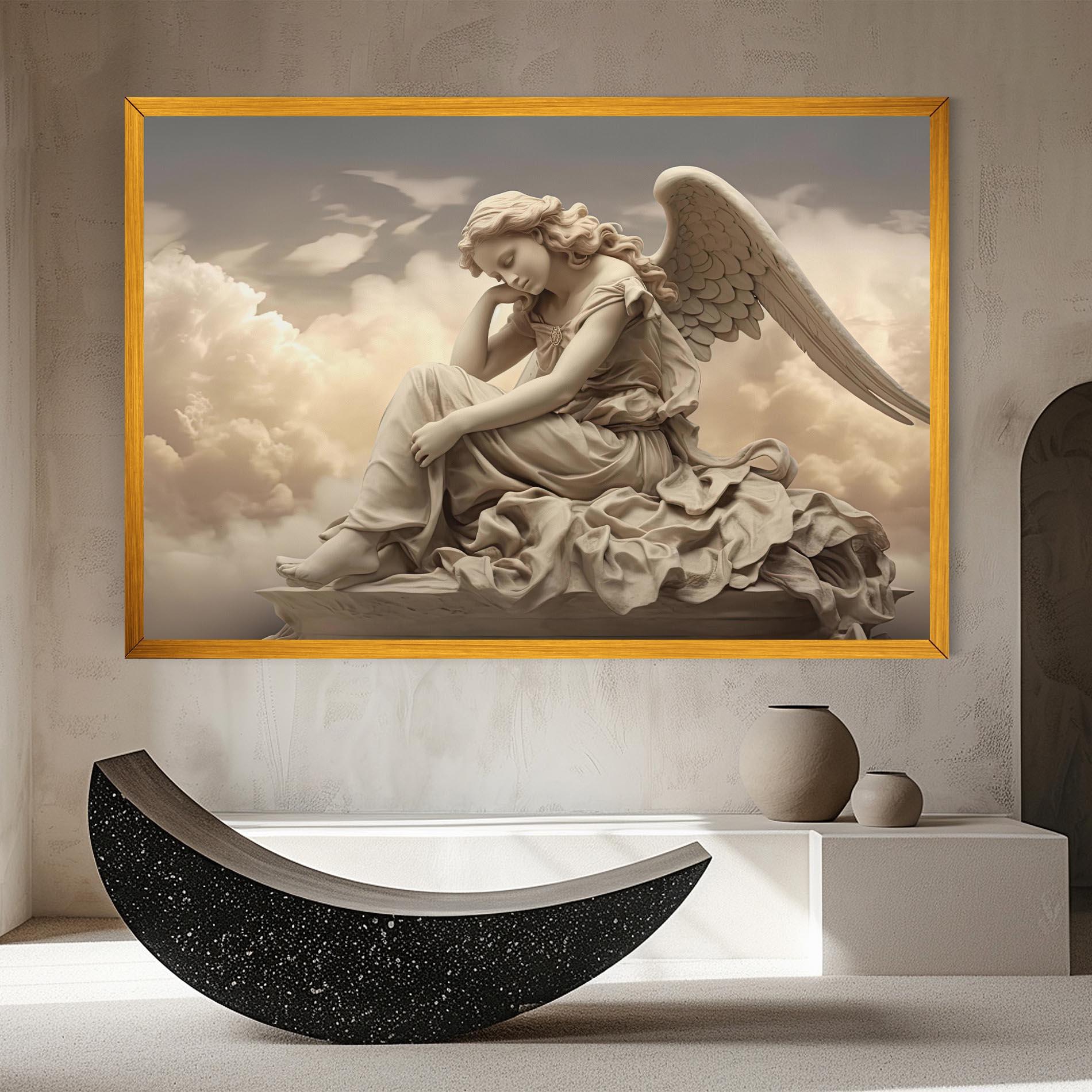 Tablou Canvas Angel Guardian Cloud mockup 8