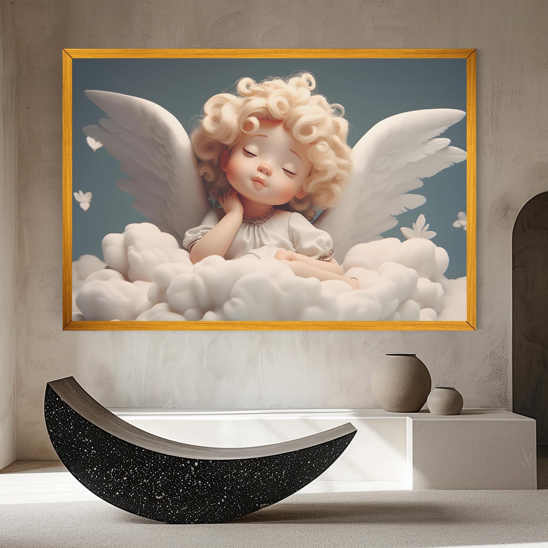 Tablou Canvas Statue Baby Angel mockup 8