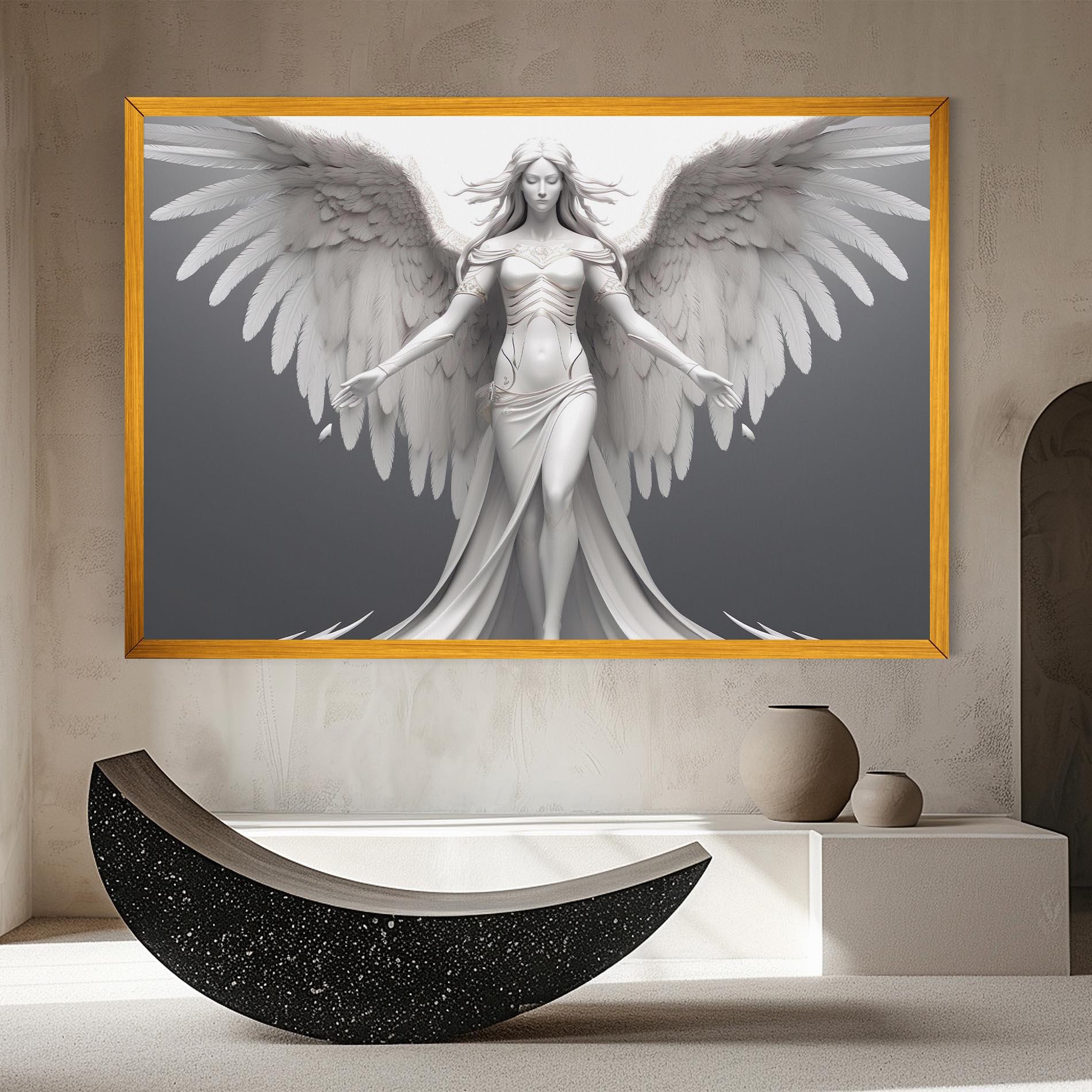 Tablou Canvas White Stone Woman mockup 8