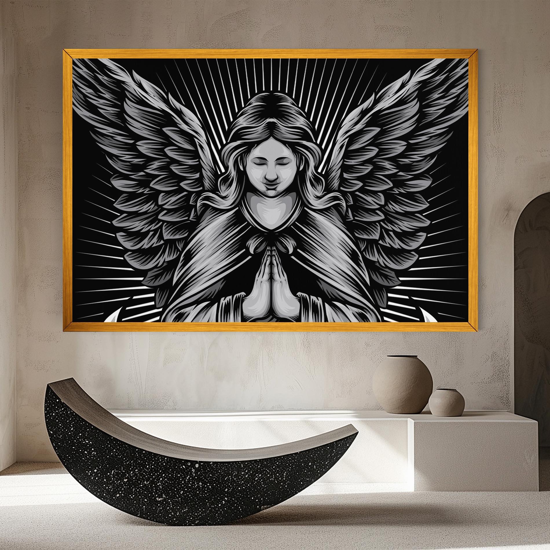 Tablou Canvas Wings Pray mockup 8