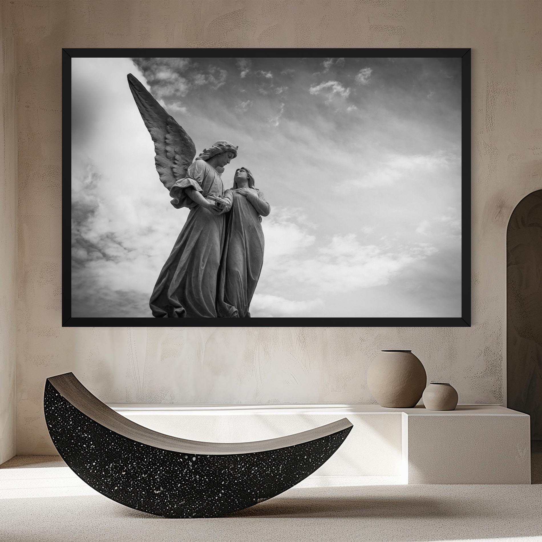 Tablou Canvas Grey Stone Angels mockup 8