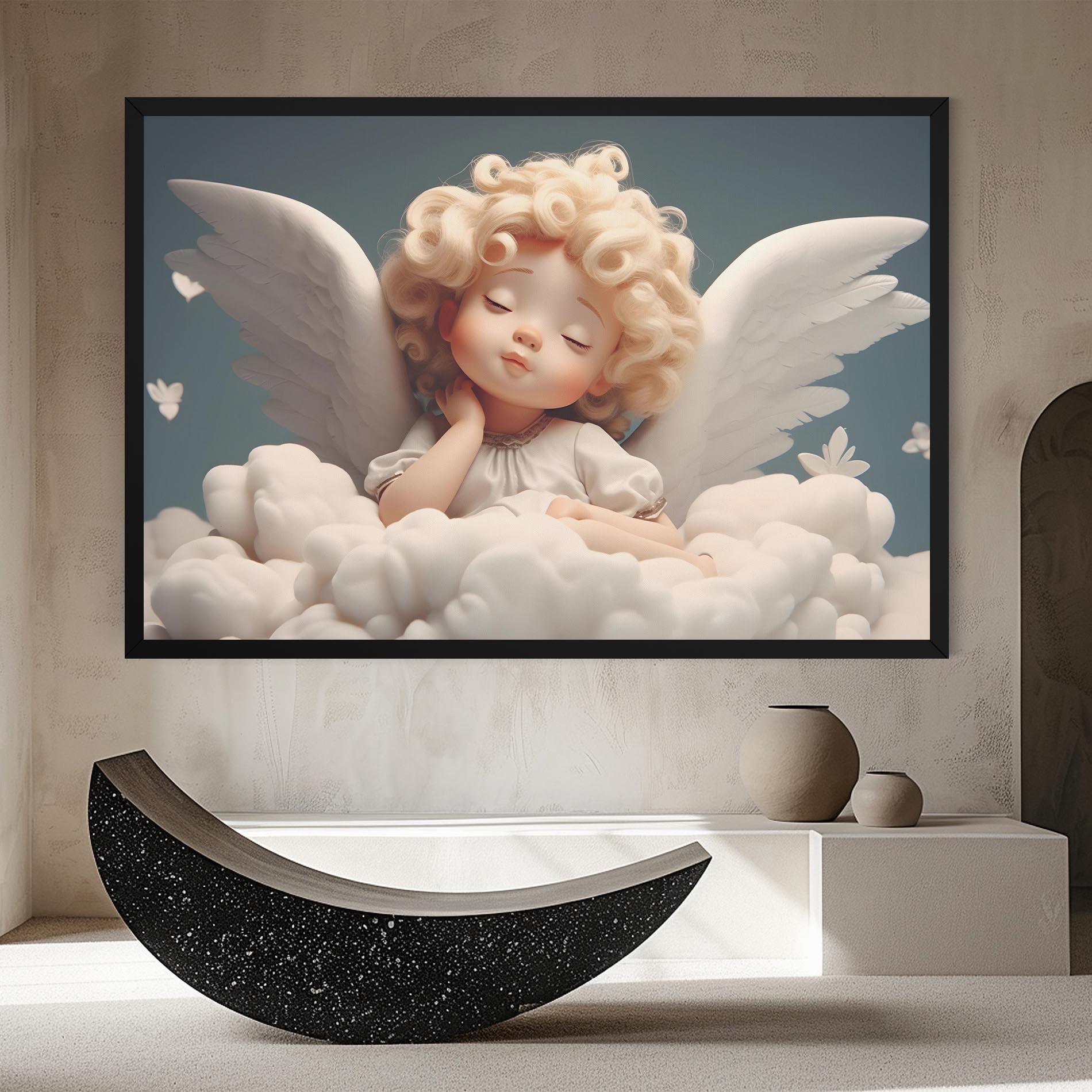 Tablou Canvas Statue Baby Angel mockup 8