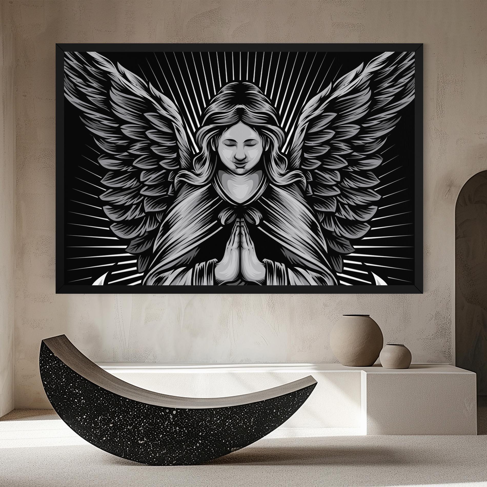 Tablou Canvas Wings Pray mockup 8
