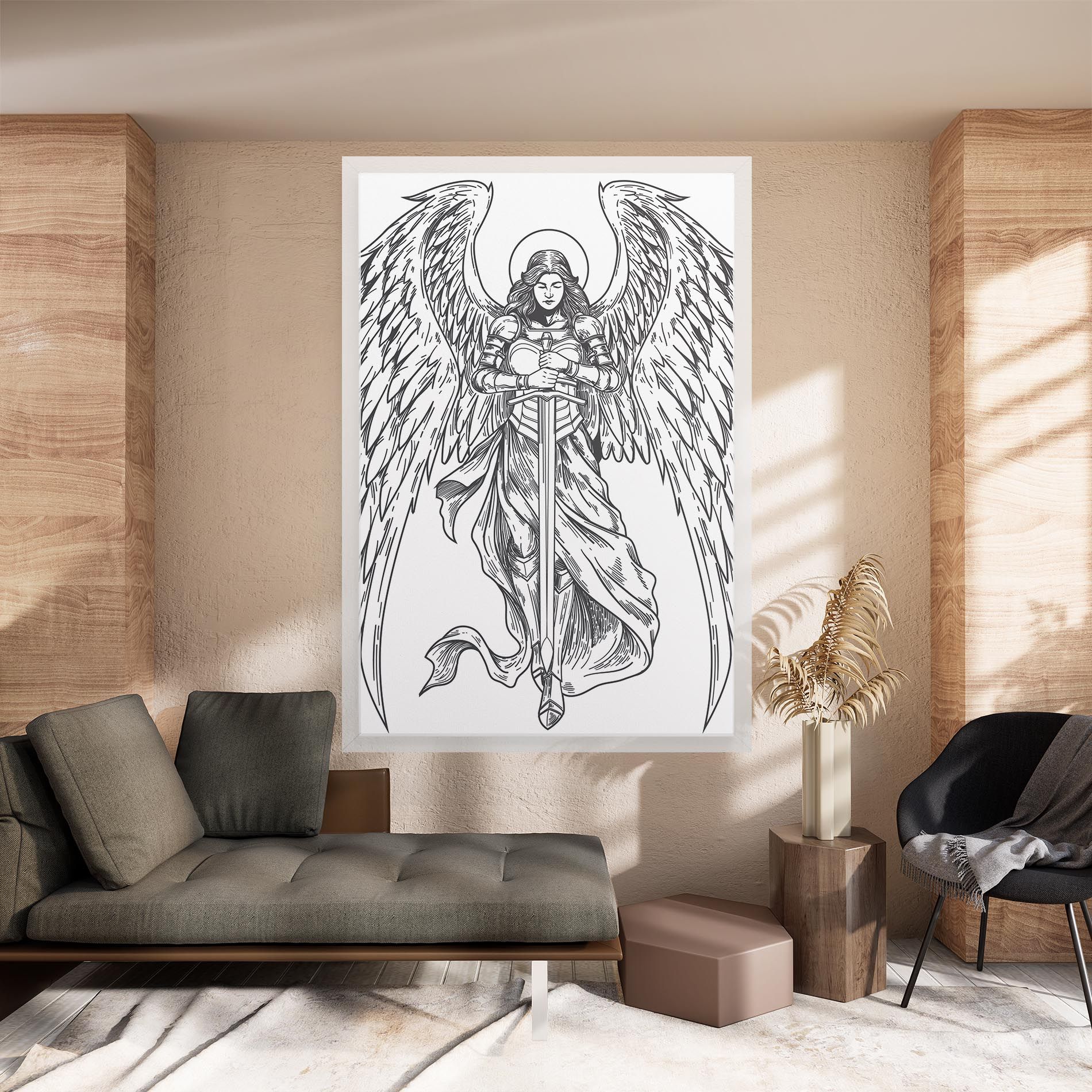 Grey Line Angel mockup 8