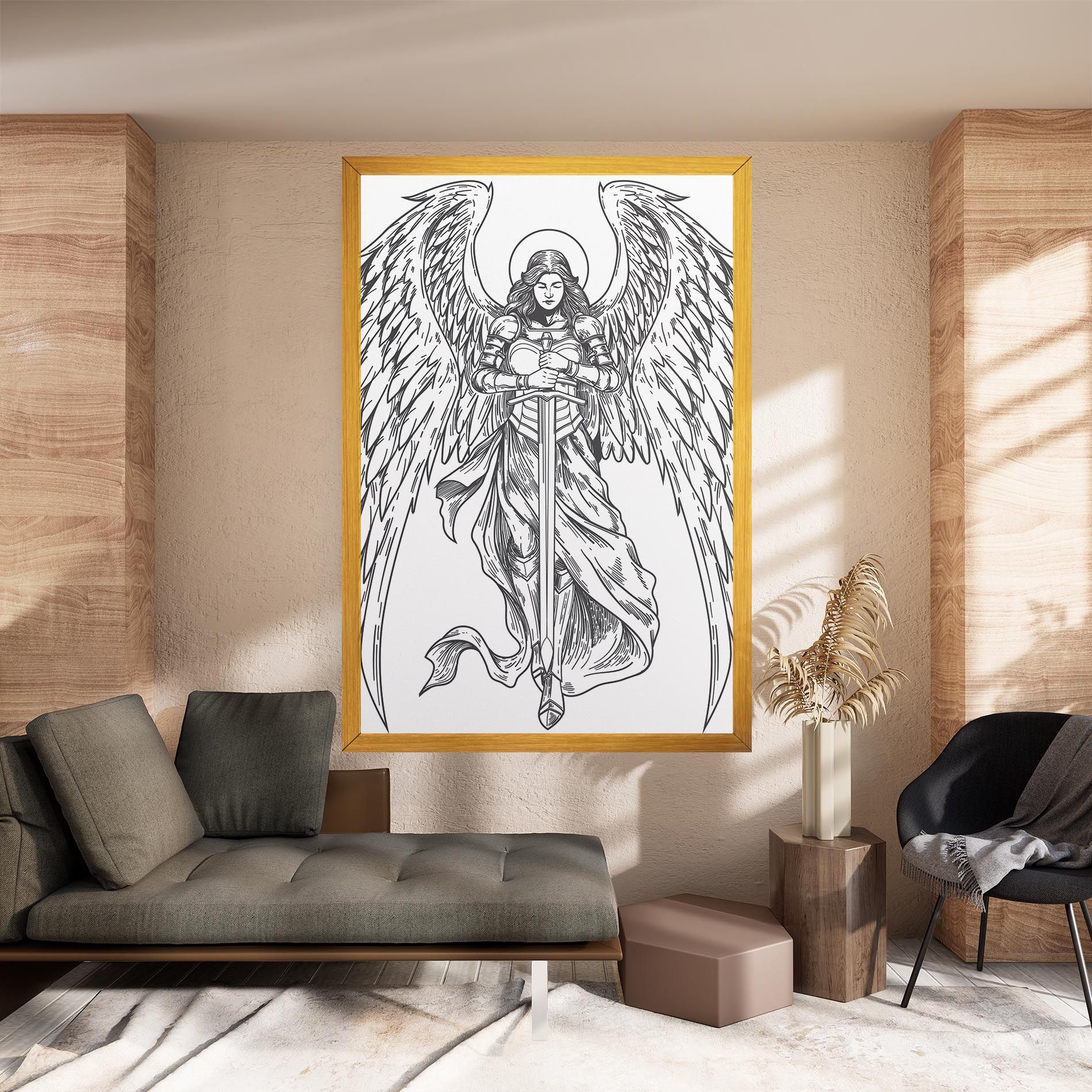 Grey Line Angel mockup 8