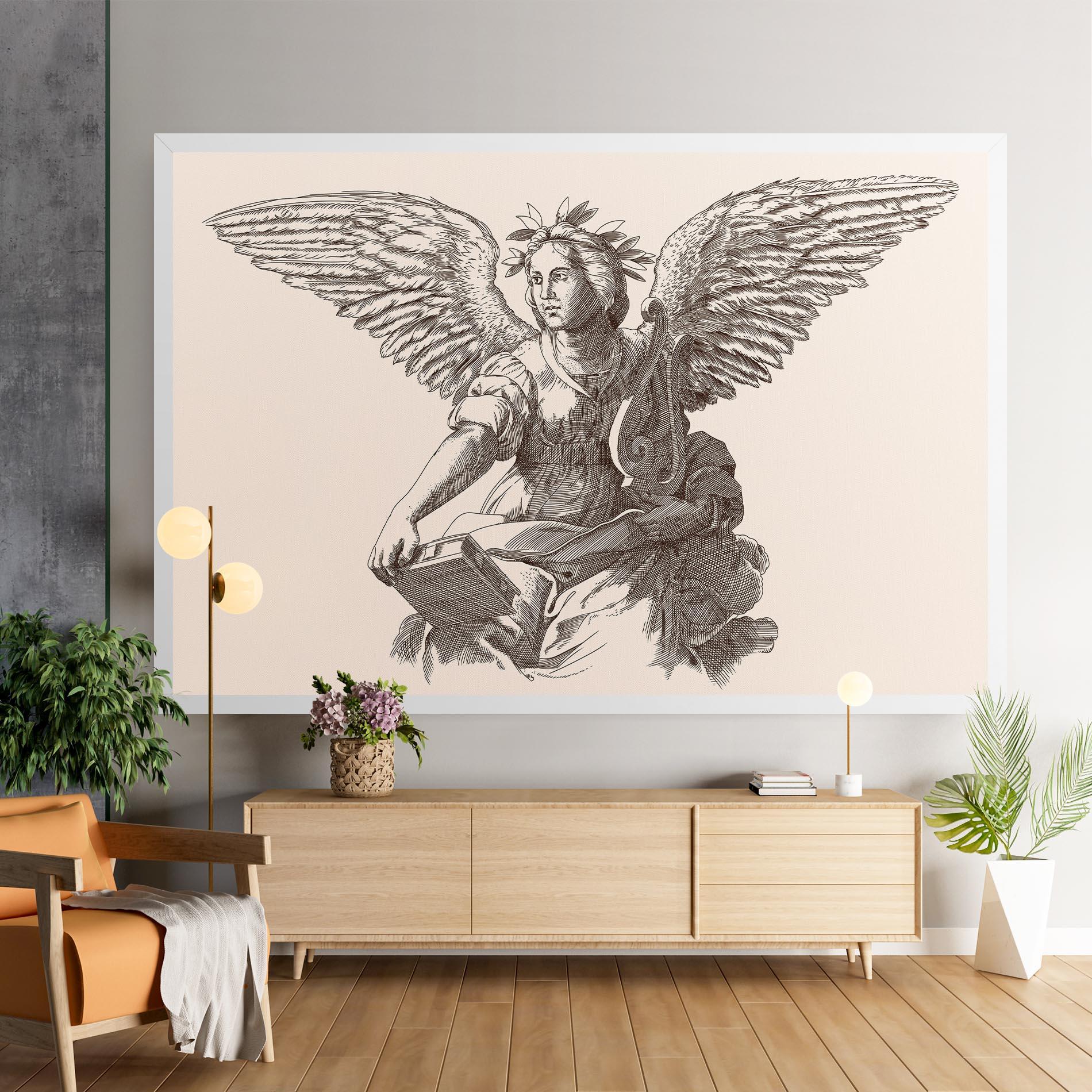 Tablou Canvas Brown Line Angel mockup 9