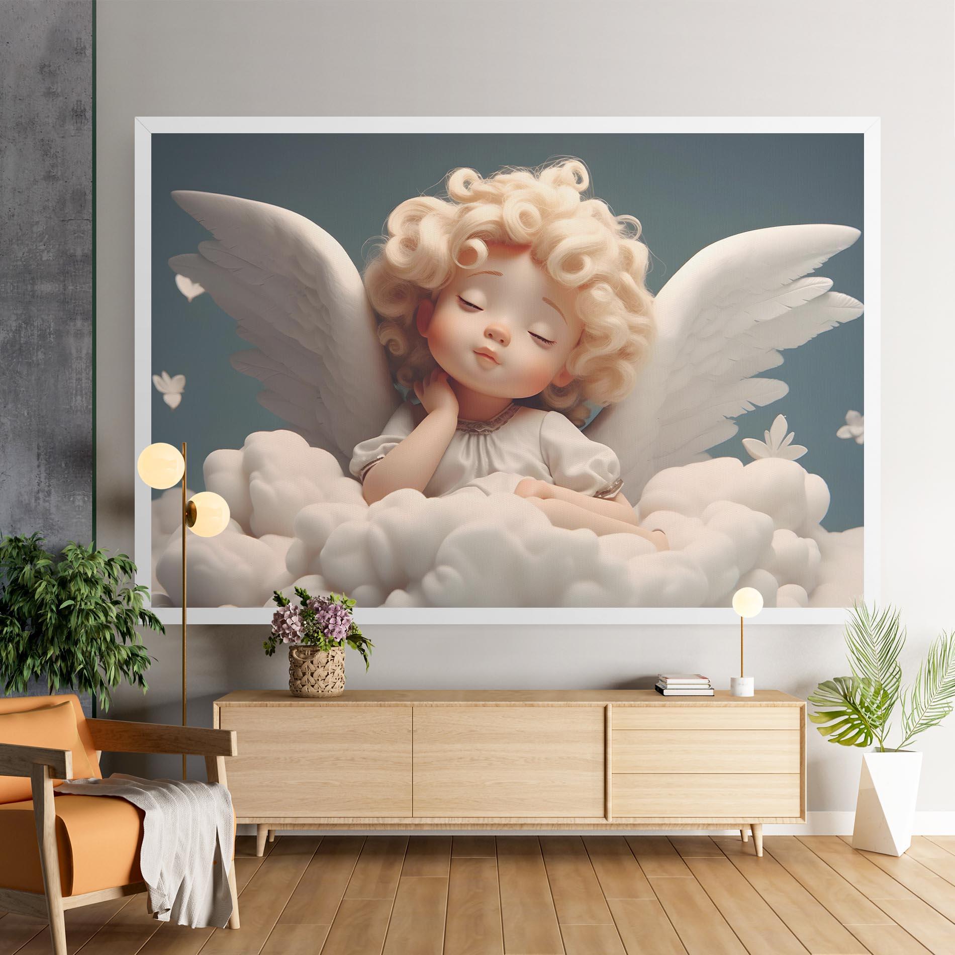 Tablou Canvas Statue Baby Angel mockup 9
