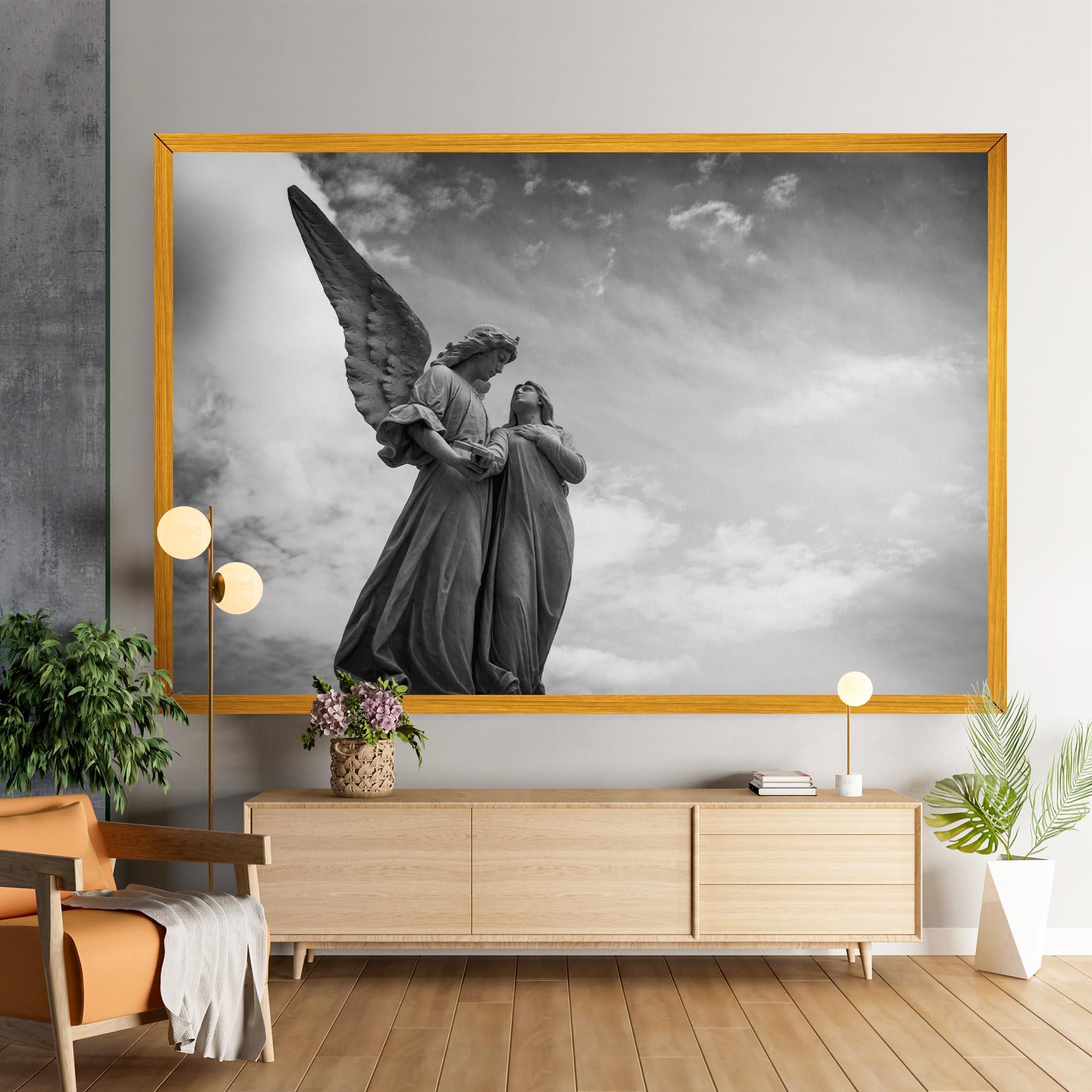 Tablou Canvas Grey Stone Angels mockup 9