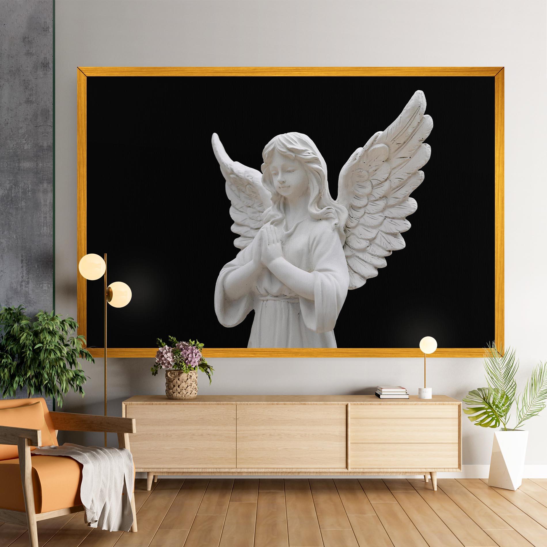 Tablou Canvas Pretty Angel Statues mockup 9