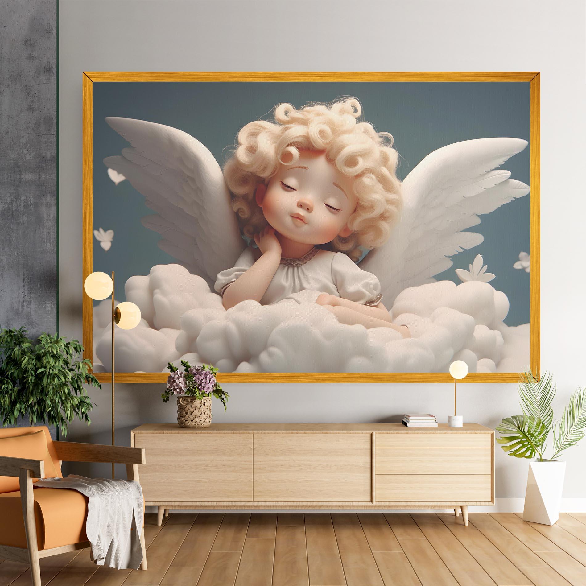 Tablou Canvas Statue Baby Angel mockup 9
