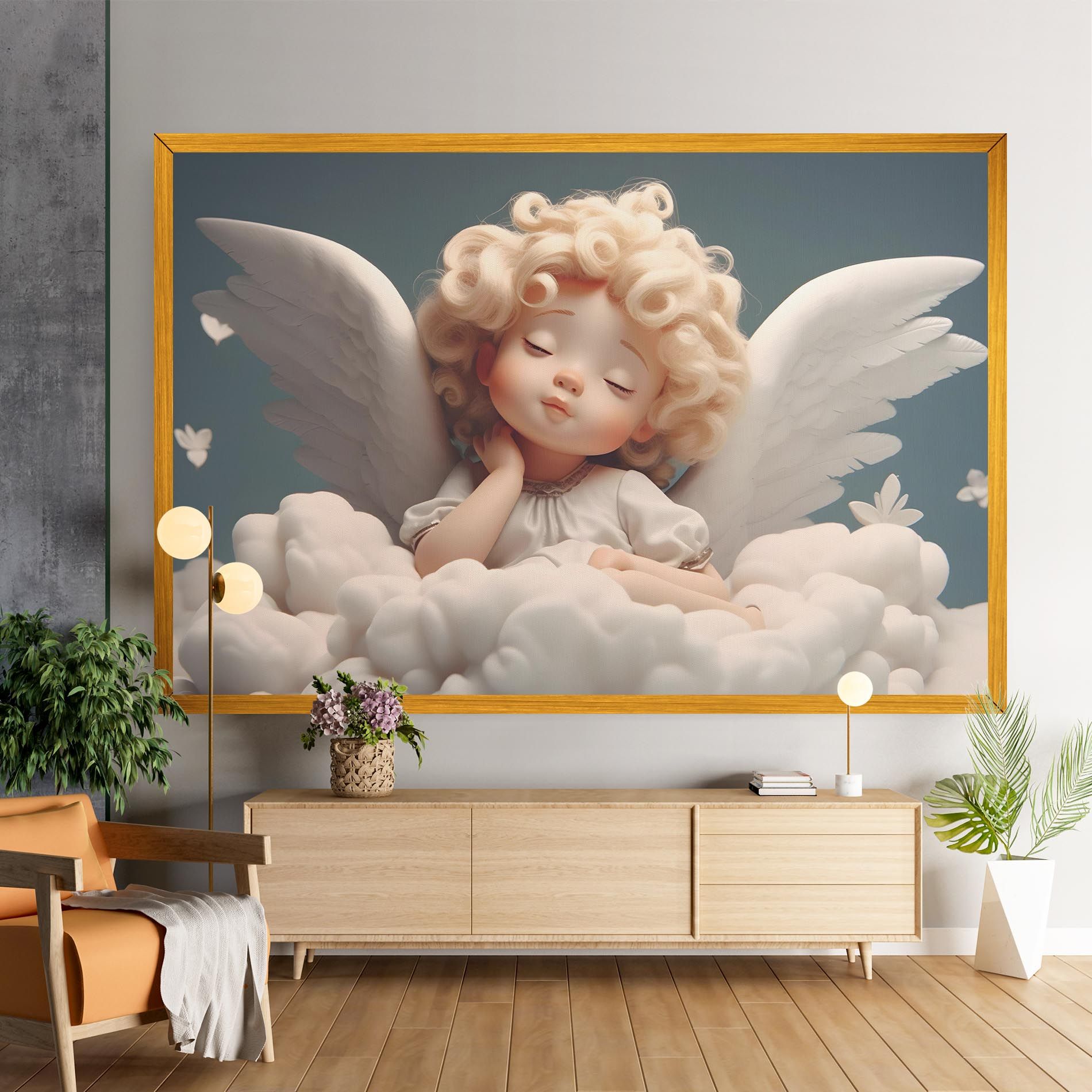 Statue Baby Angel mockup 9