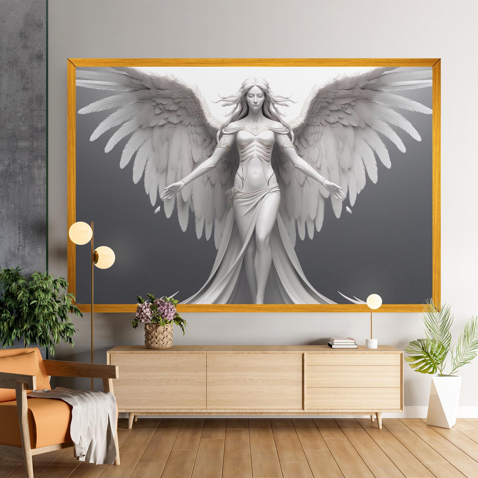 Tablou Canvas White Stone Woman mockup 9