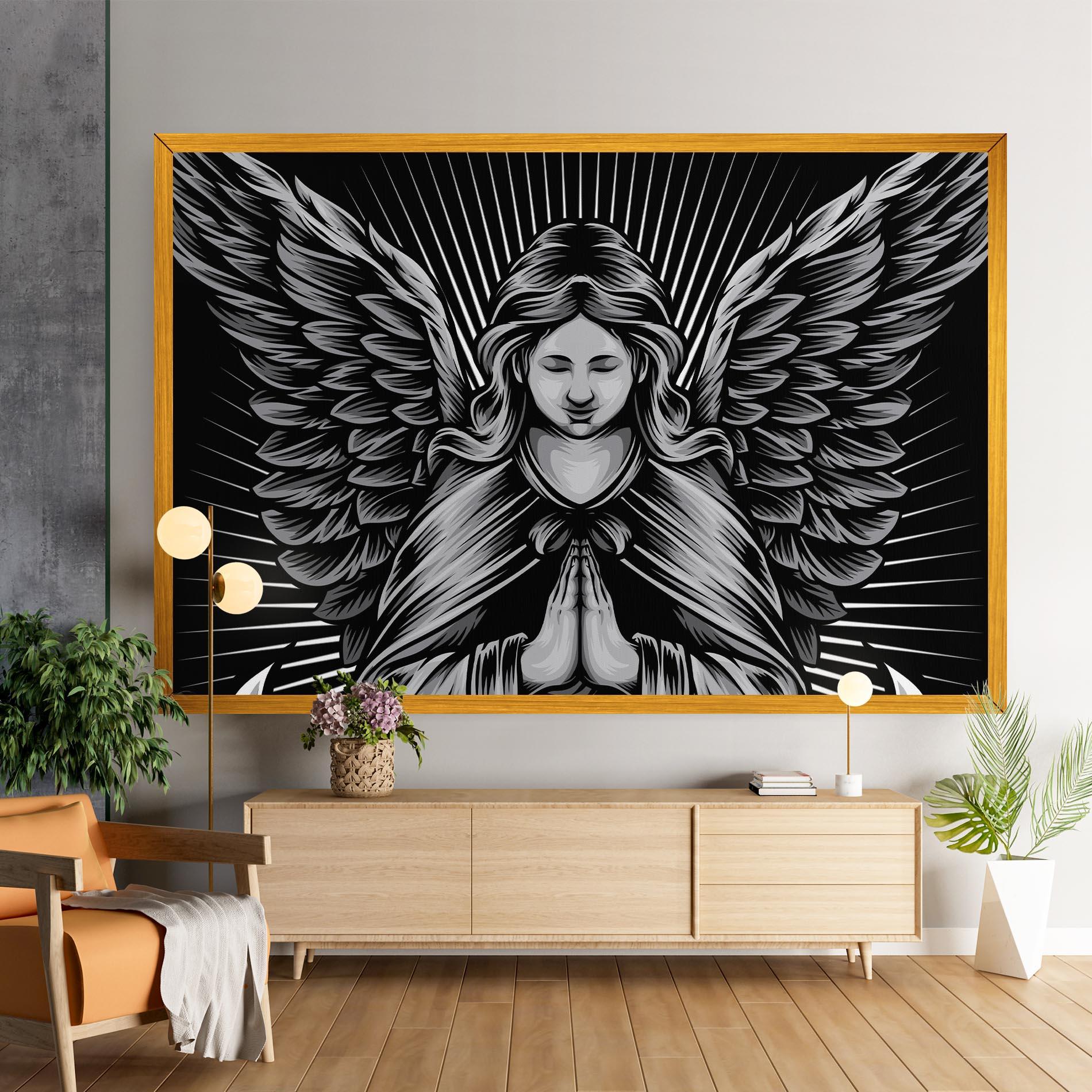 Tablou Canvas Wings Pray mockup 9