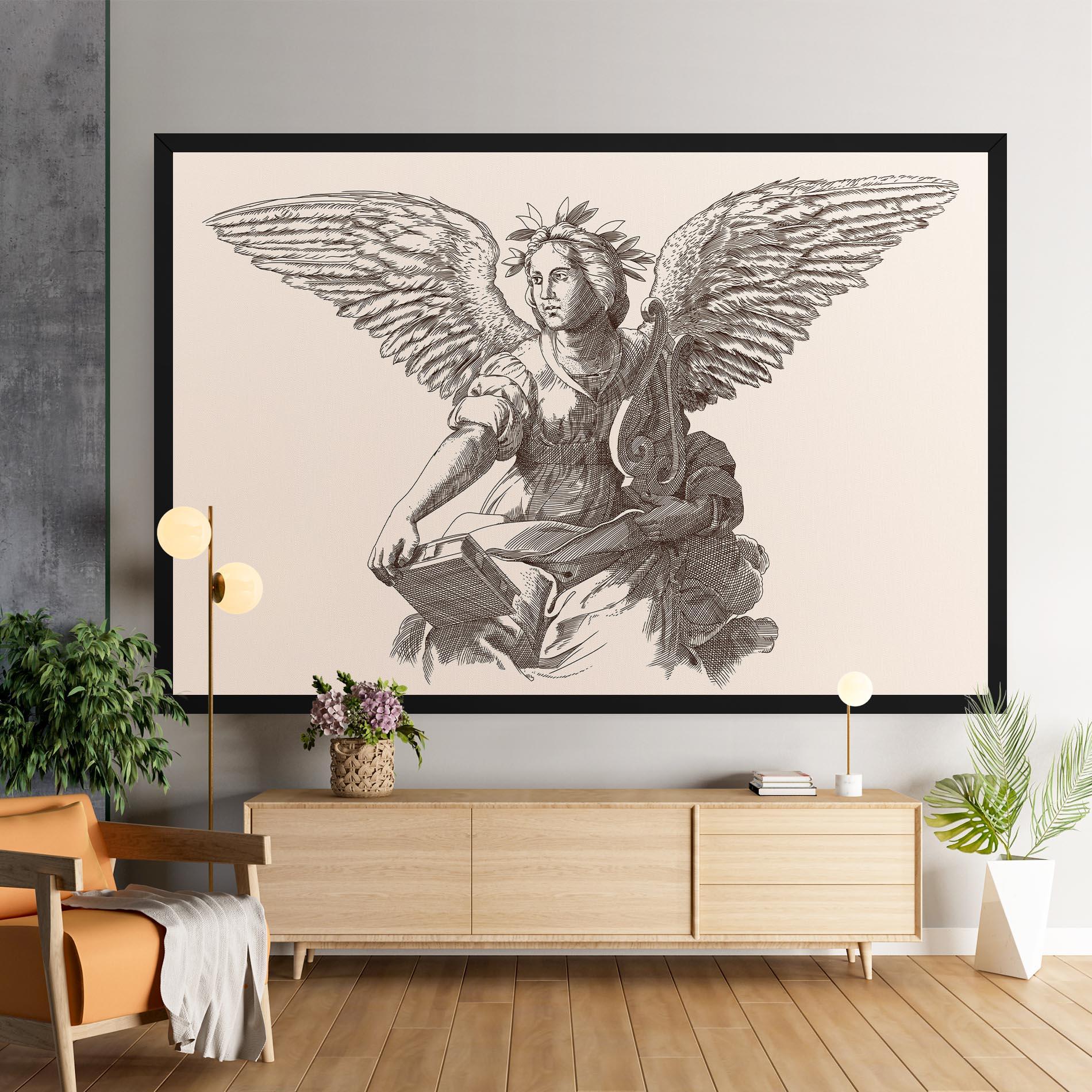 Tablou Canvas Brown Line Angel mockup 9
