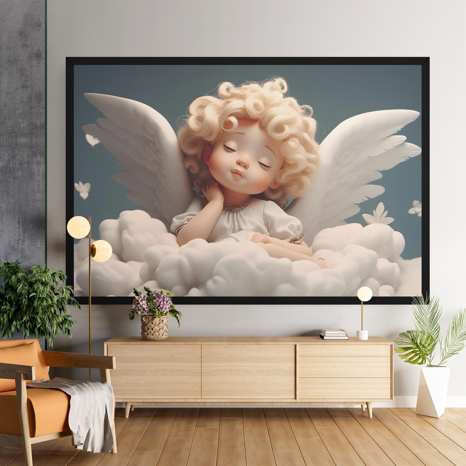 Tablou Canvas Statue Baby Angel mockup 9