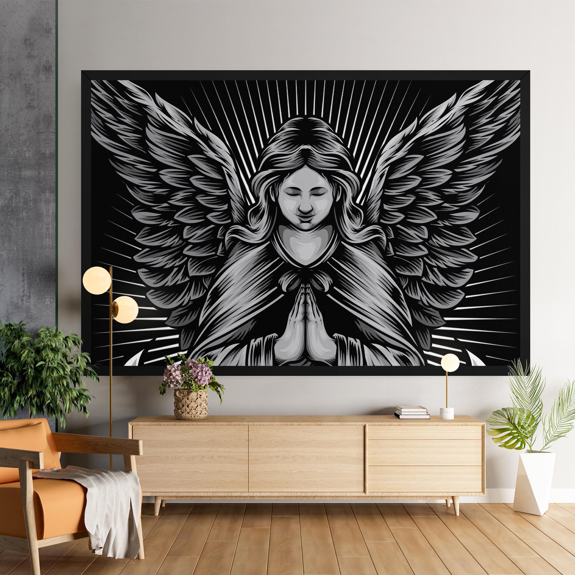 Tablou Canvas Wings Pray mockup 9