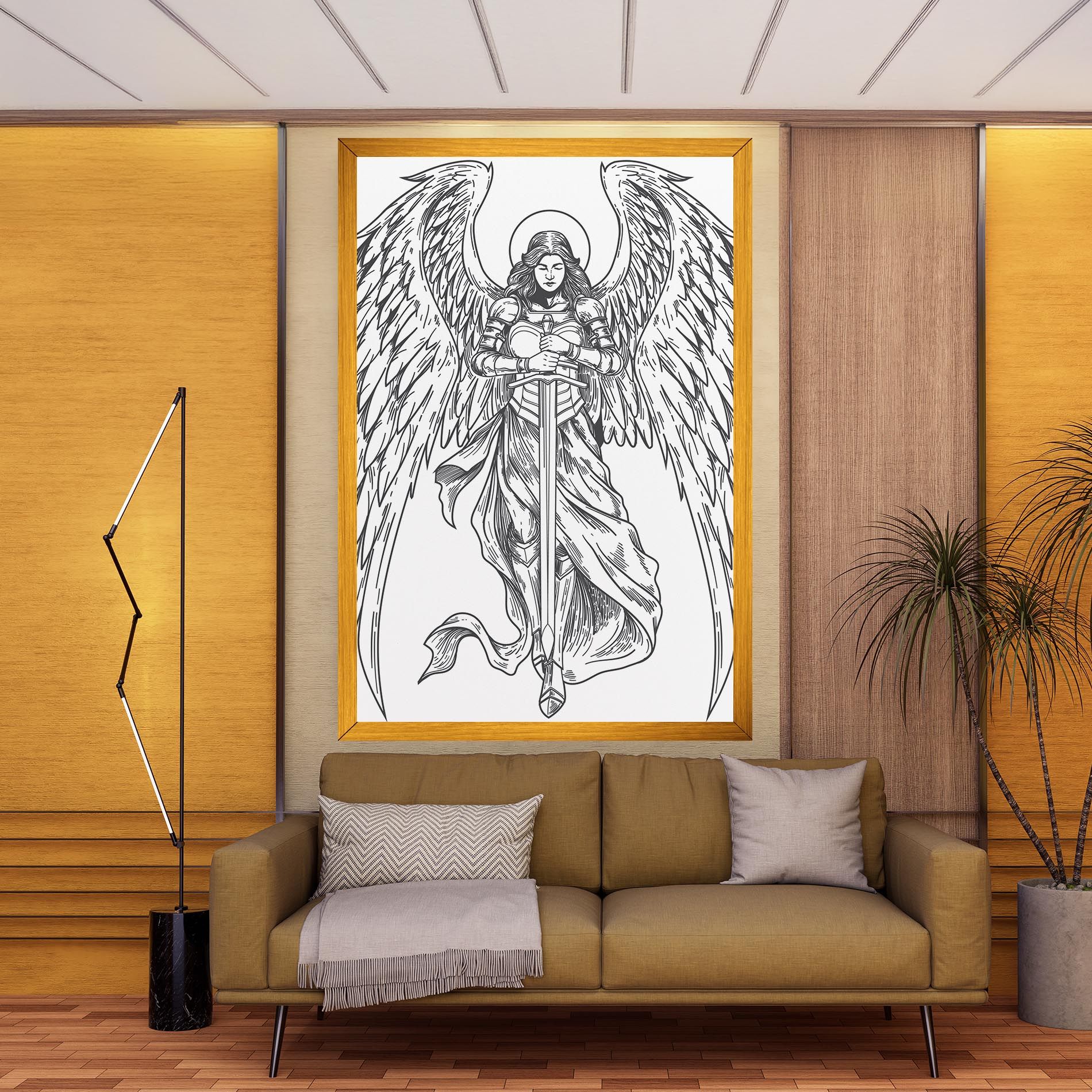 Grey Line Angel mockup 9