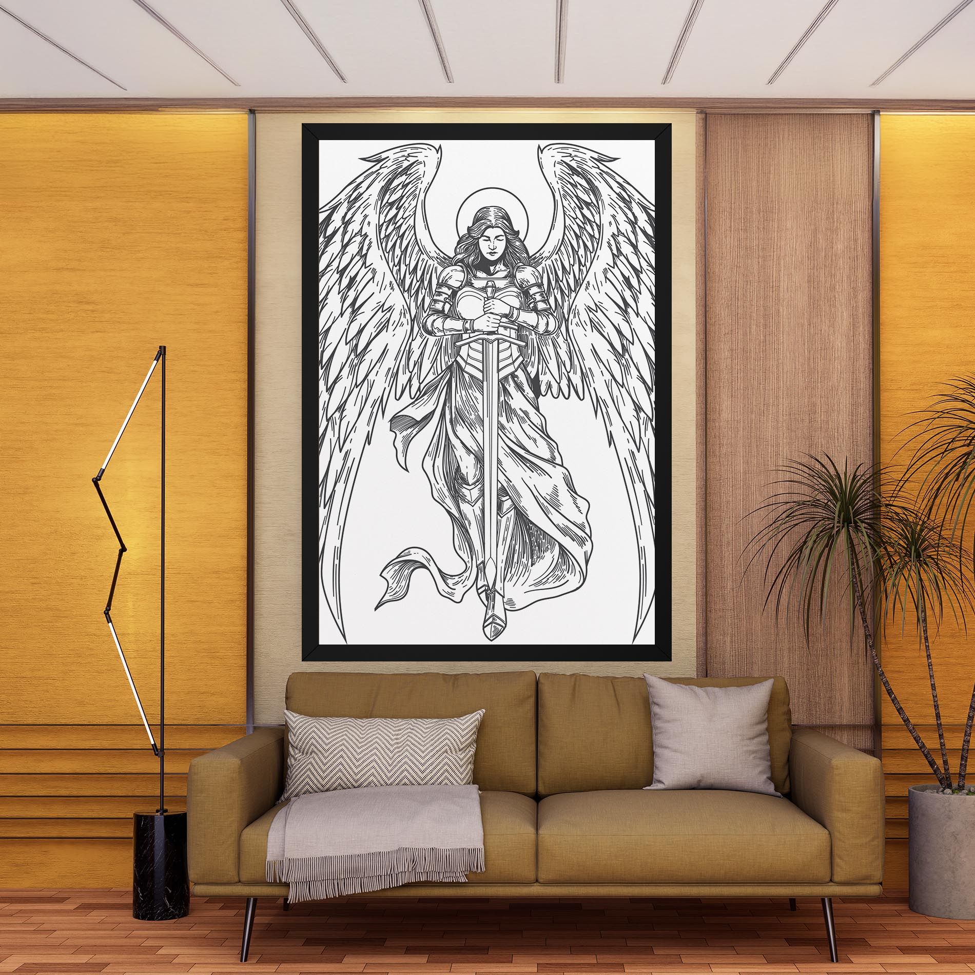 Grey Line Angel mockup 9