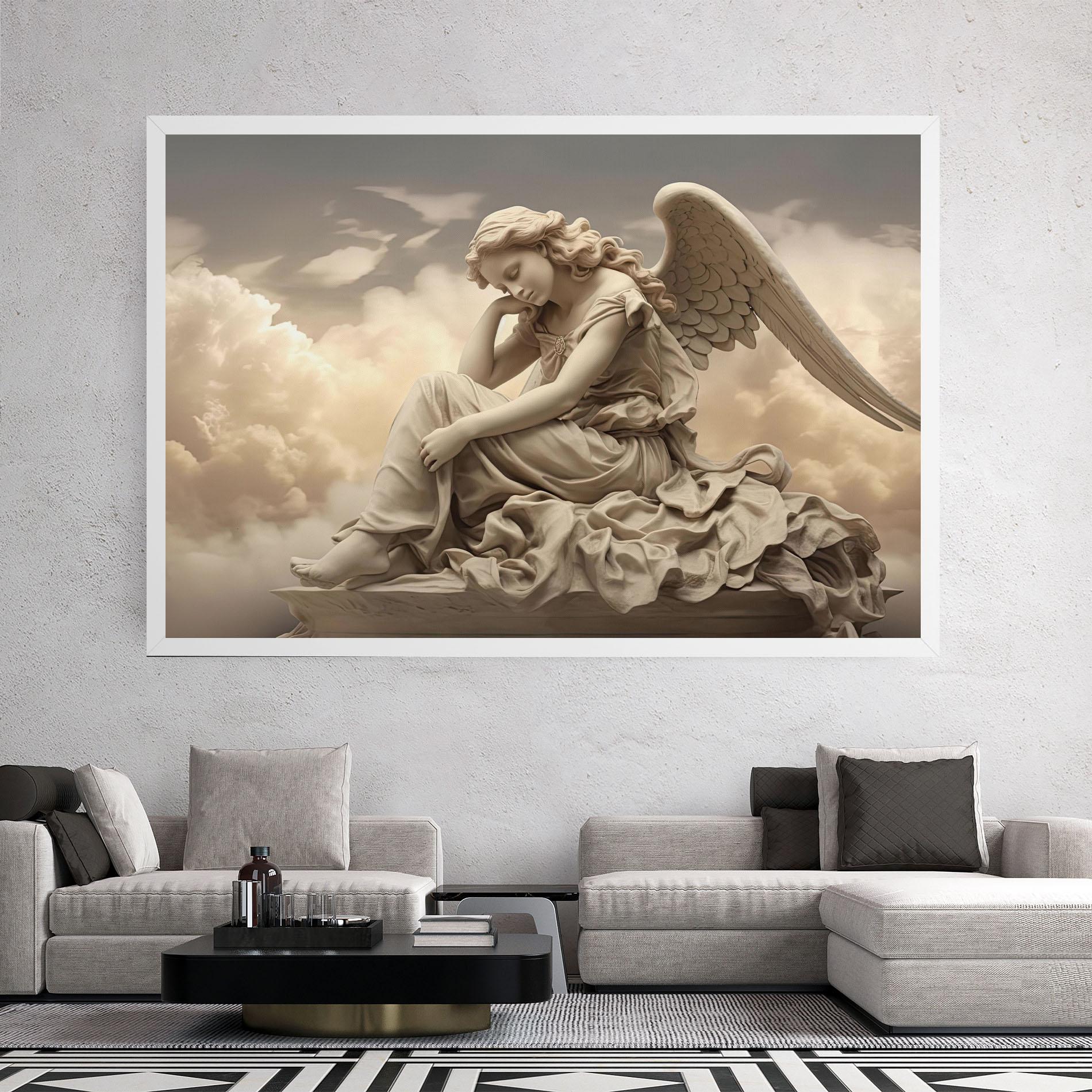 Tablou Canvas Angel Guardian Cloud mockup 2