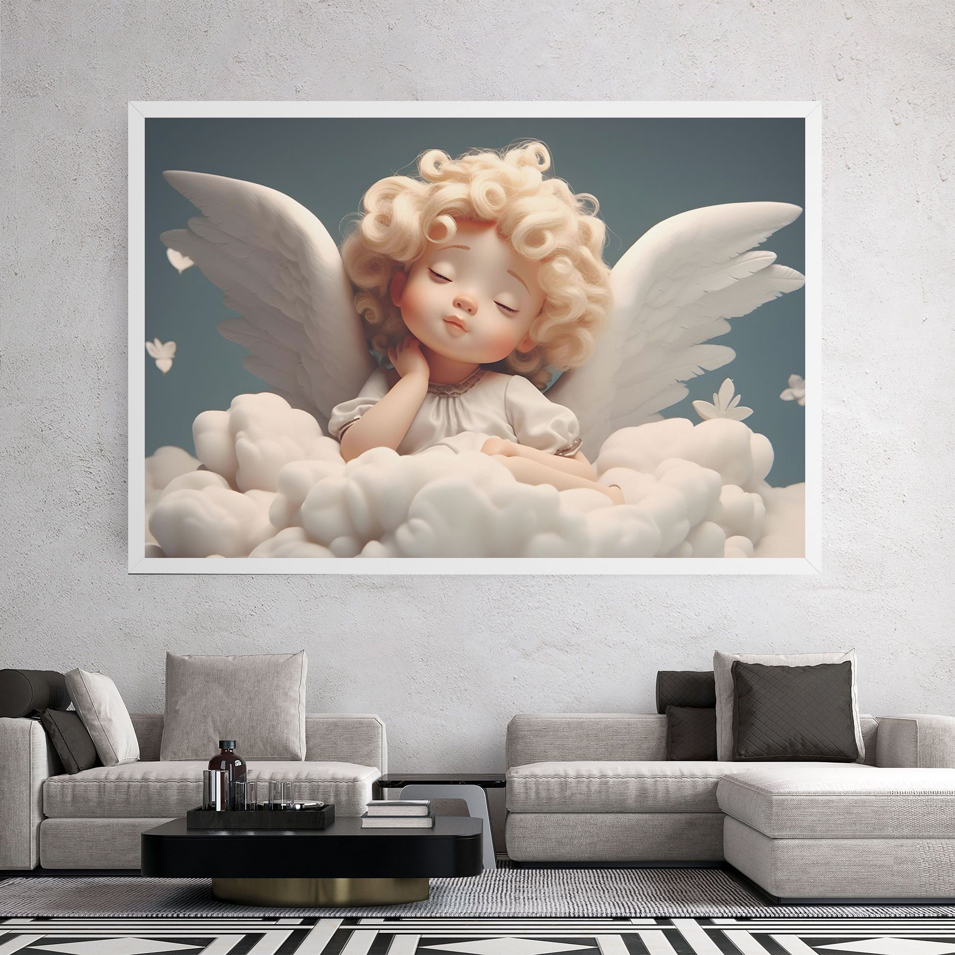 Statue Baby Angel mockup 2