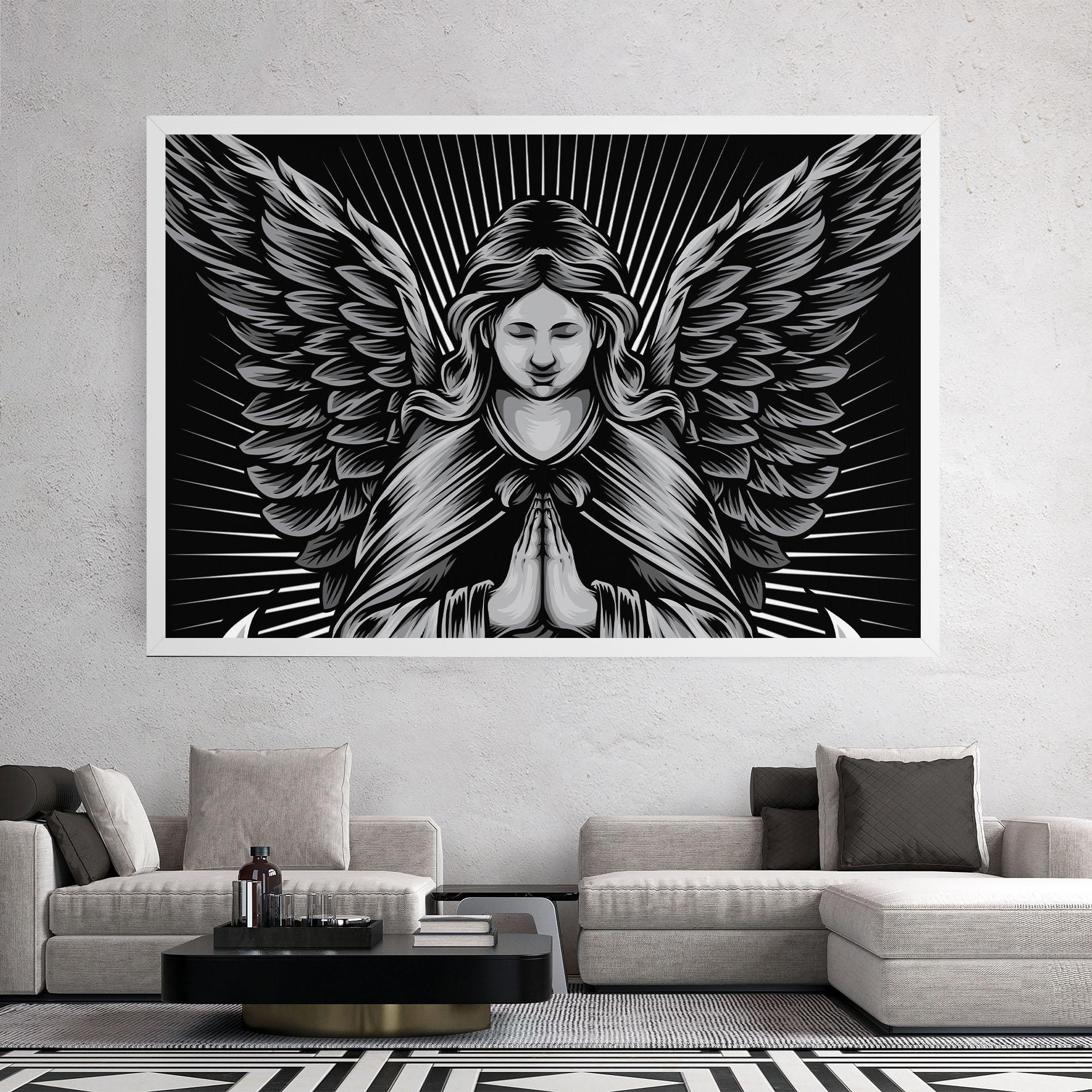 Tablou Canvas Wings Pray mockup 2