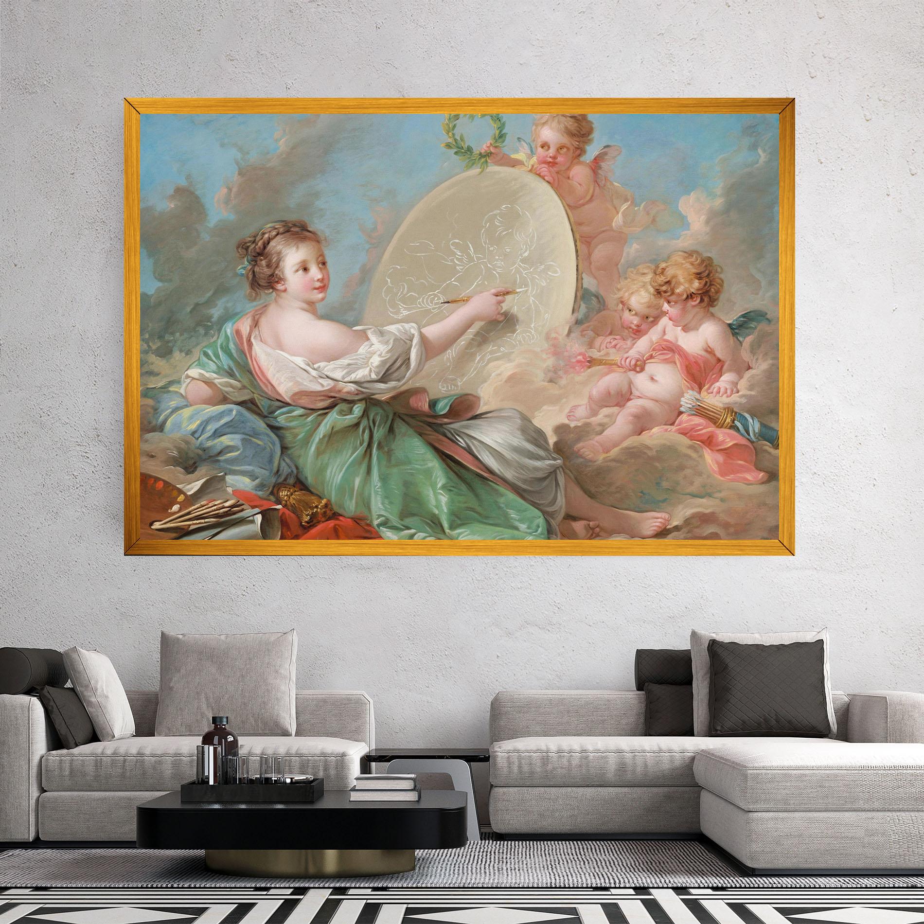Tablou Canvas Painting Cute Angels mockup 2