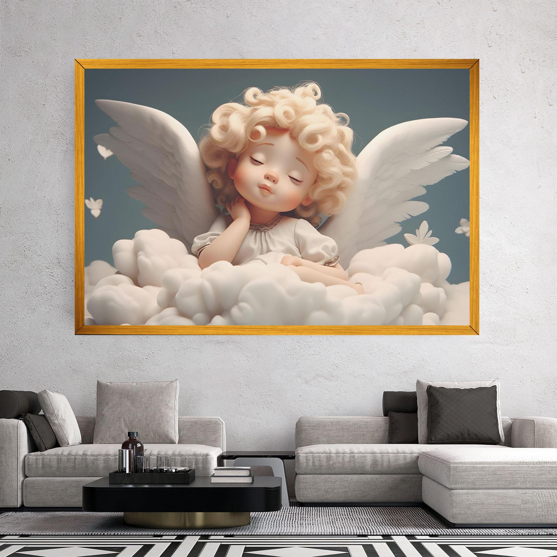 Tablou Canvas Statue Baby Angel mockup 2