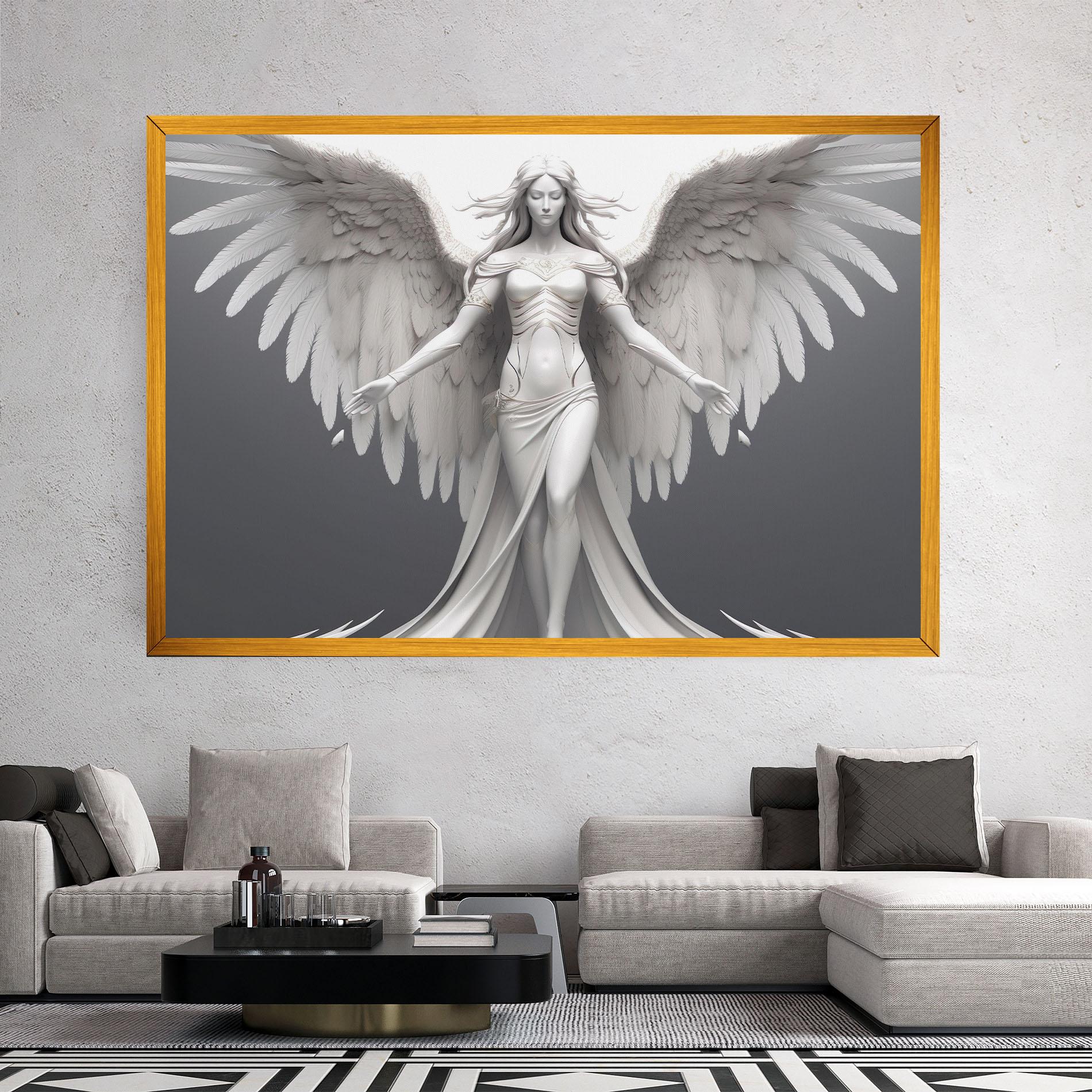 Tablou Canvas White Stone Woman mockup 2