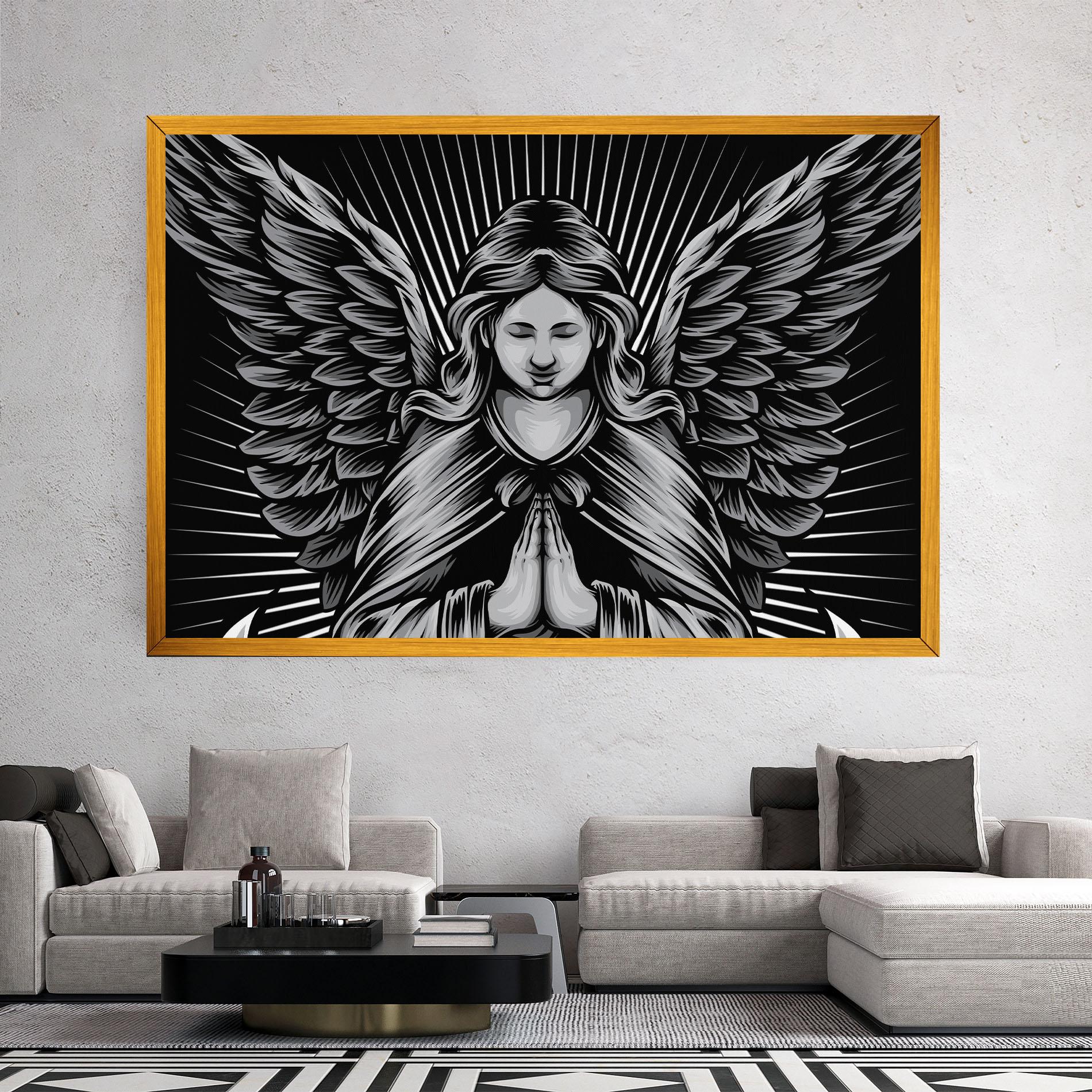 Tablou Canvas Wings Pray mockup 2