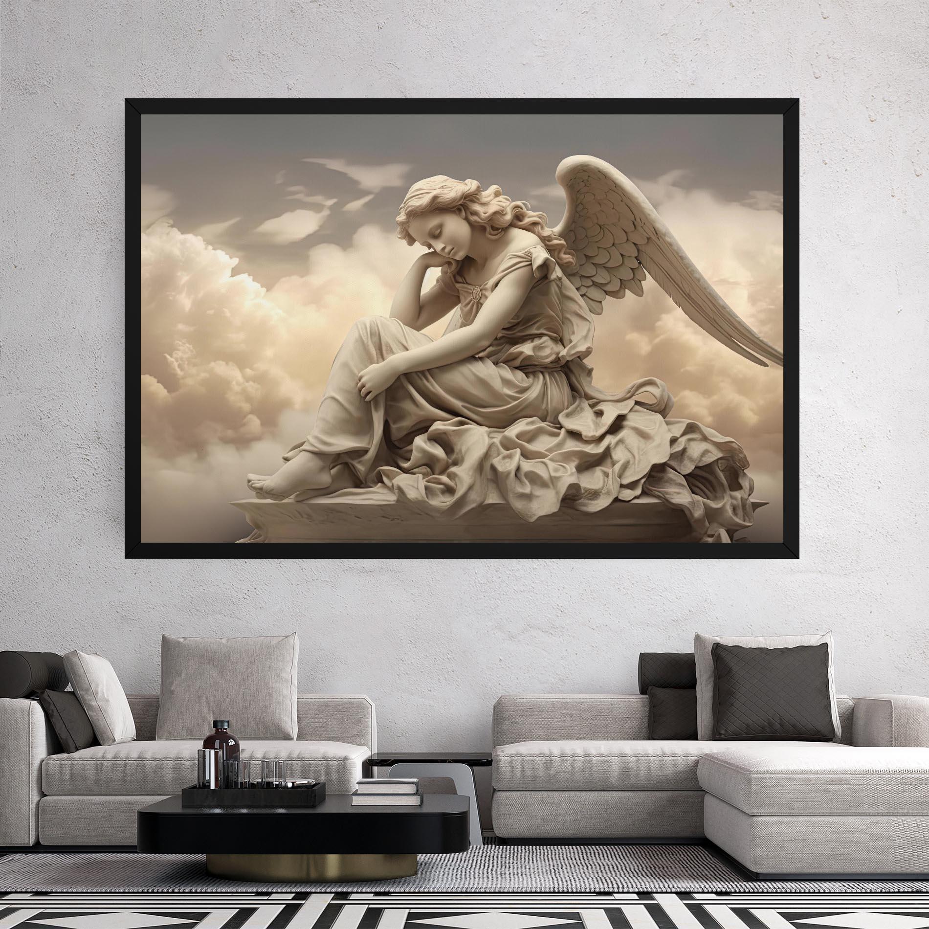 Tablou Canvas Angel Guardian Cloud mockup 2