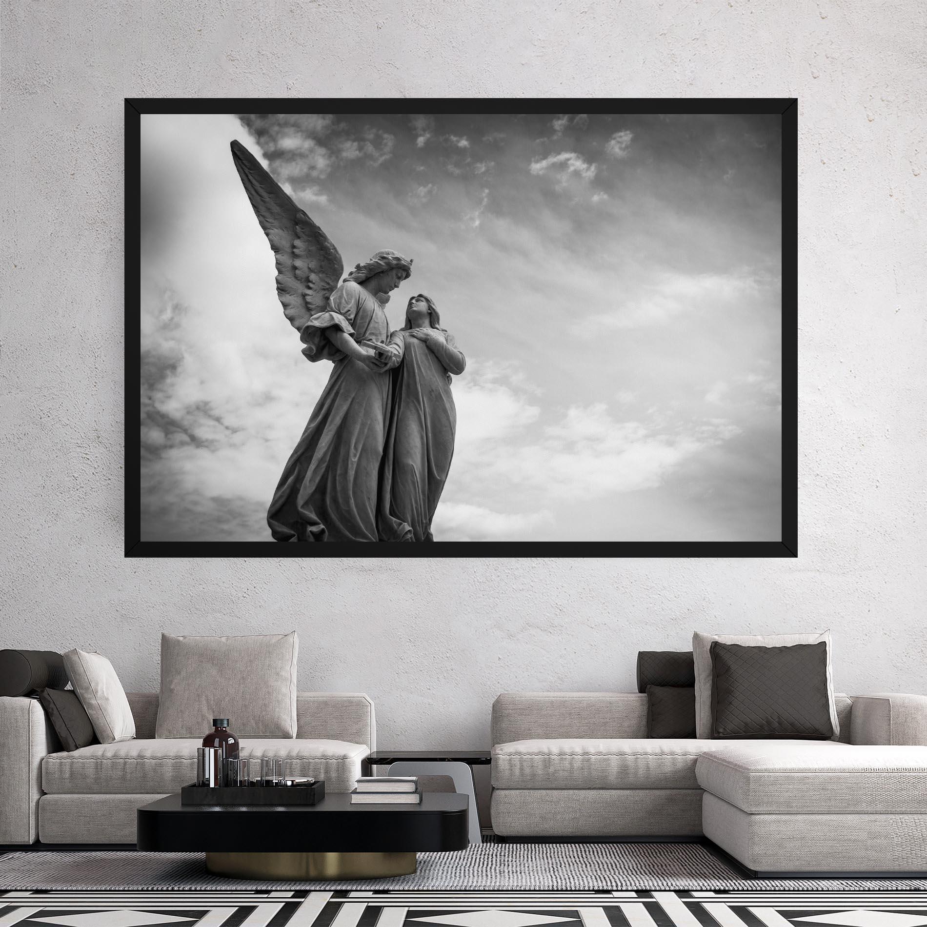 Tablou Canvas Grey Stone Angels mockup 2