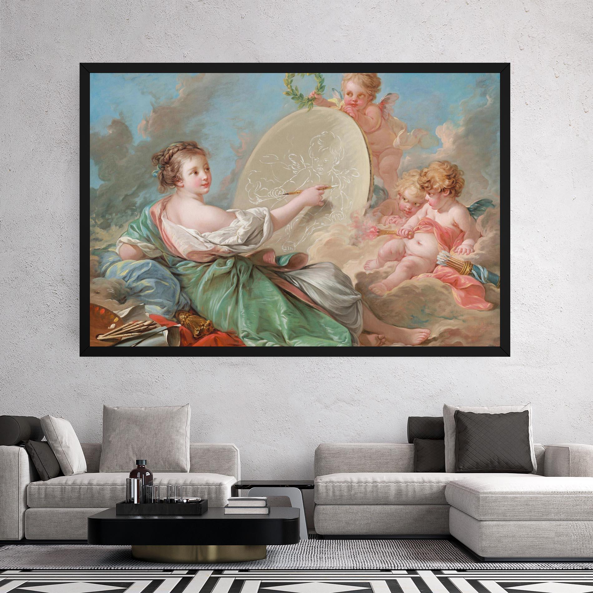 Tablou Canvas Painting Cute Angels mockup 2
