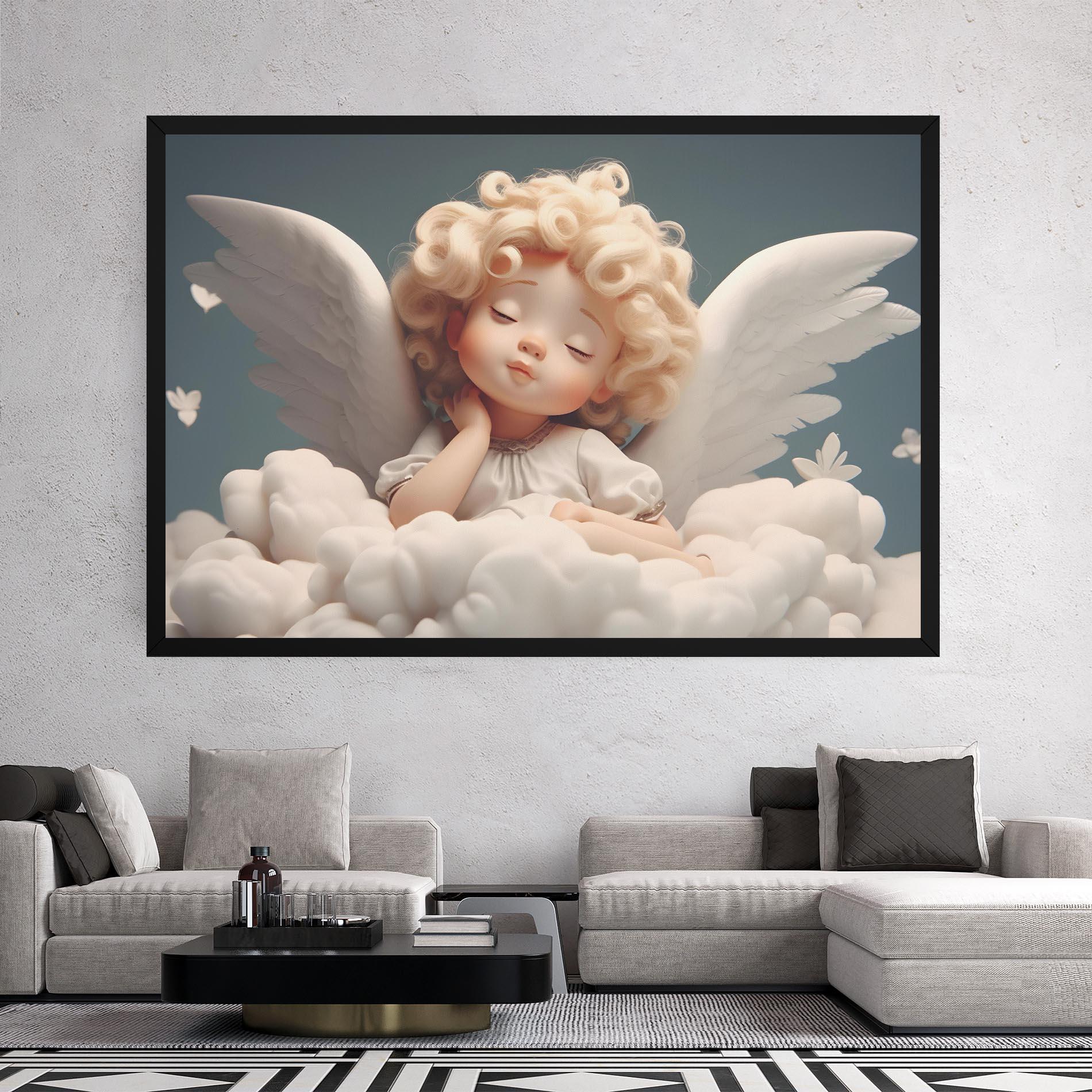 Tablou Canvas Statue Baby Angel mockup 2