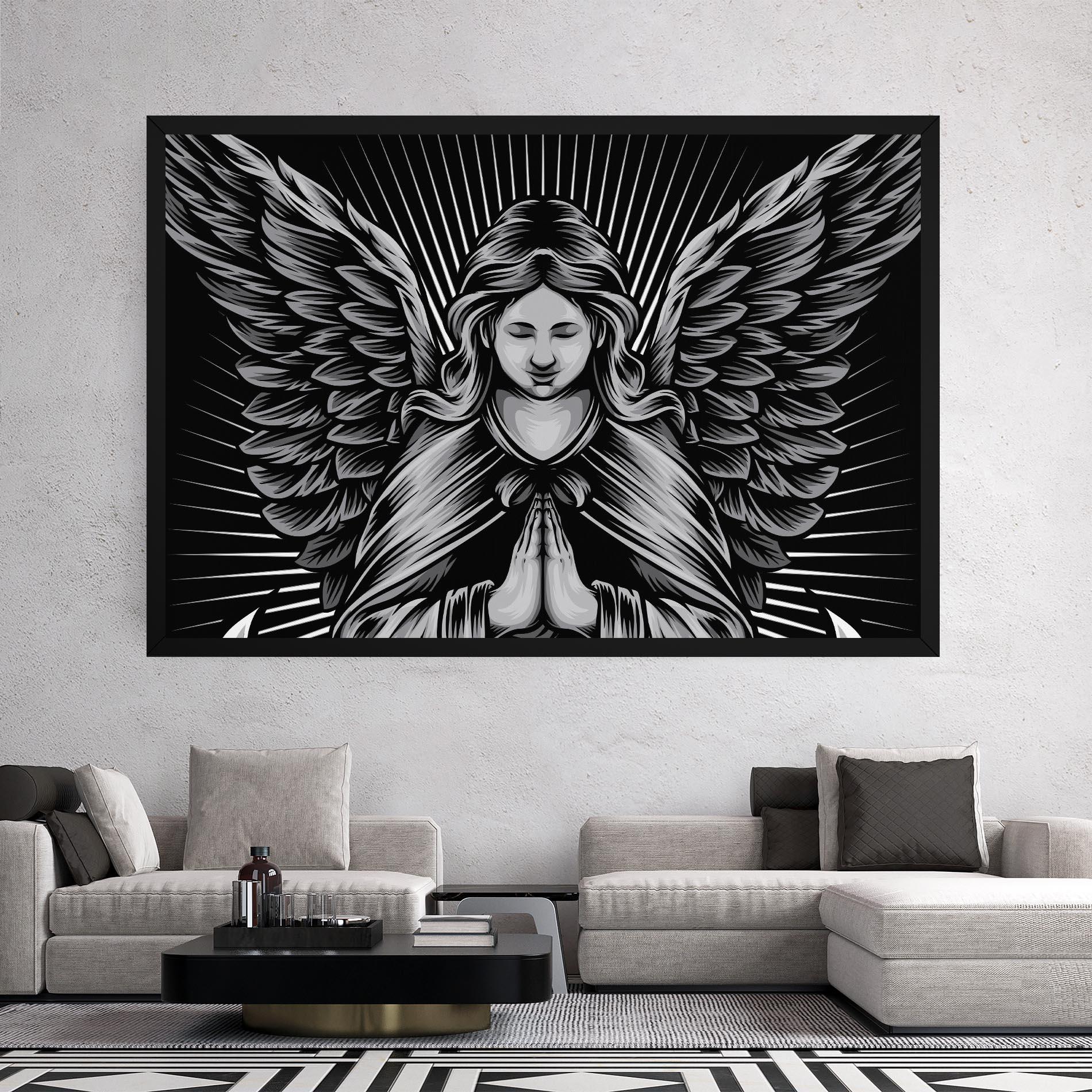 Tablou Canvas Wings Pray mockup 2