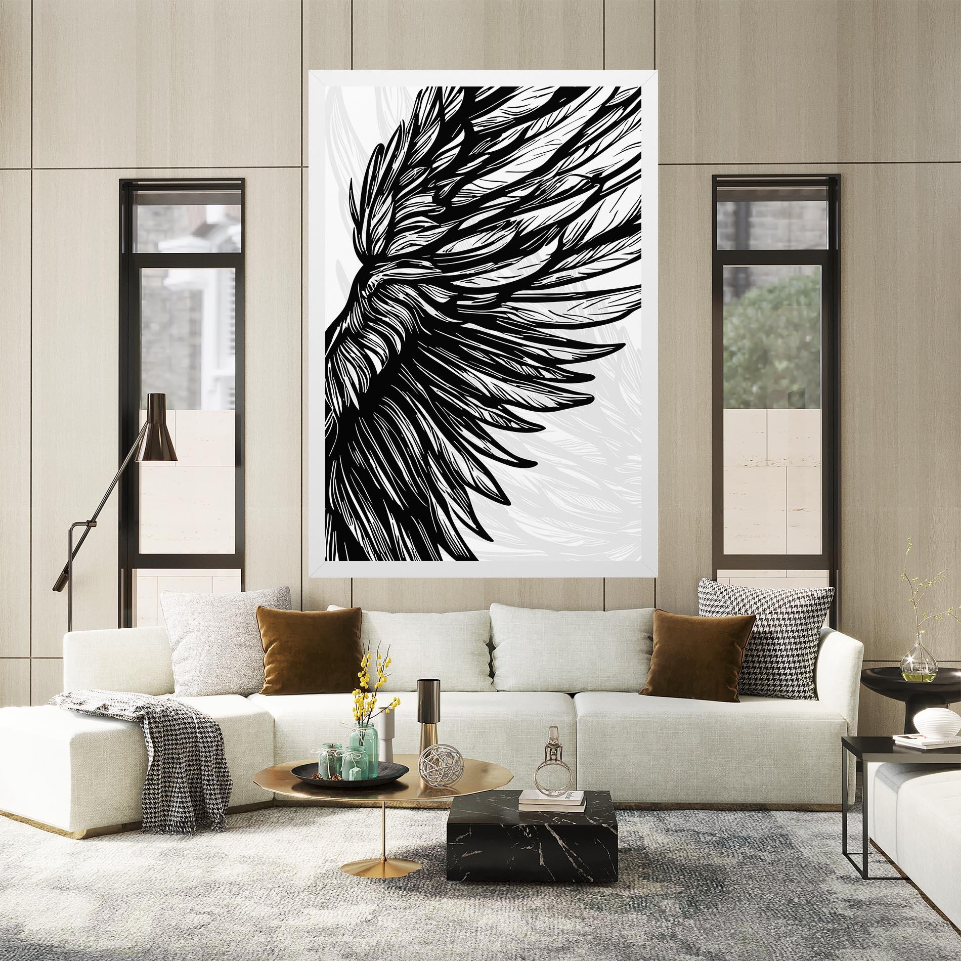 Tablou Canvas Wing Line mockup 2