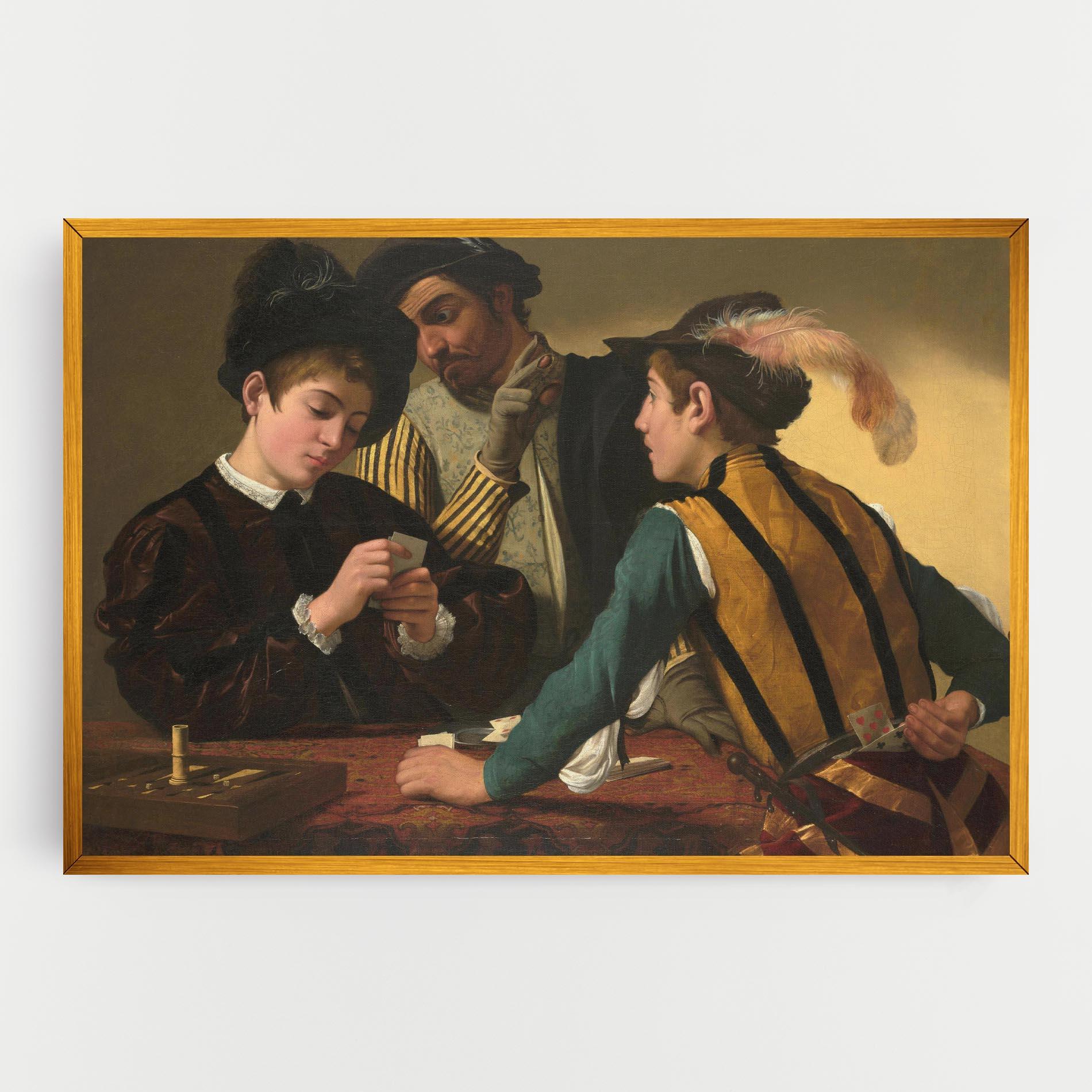 Tablou Canvas Caravaggio The Cardsharps mockup 0