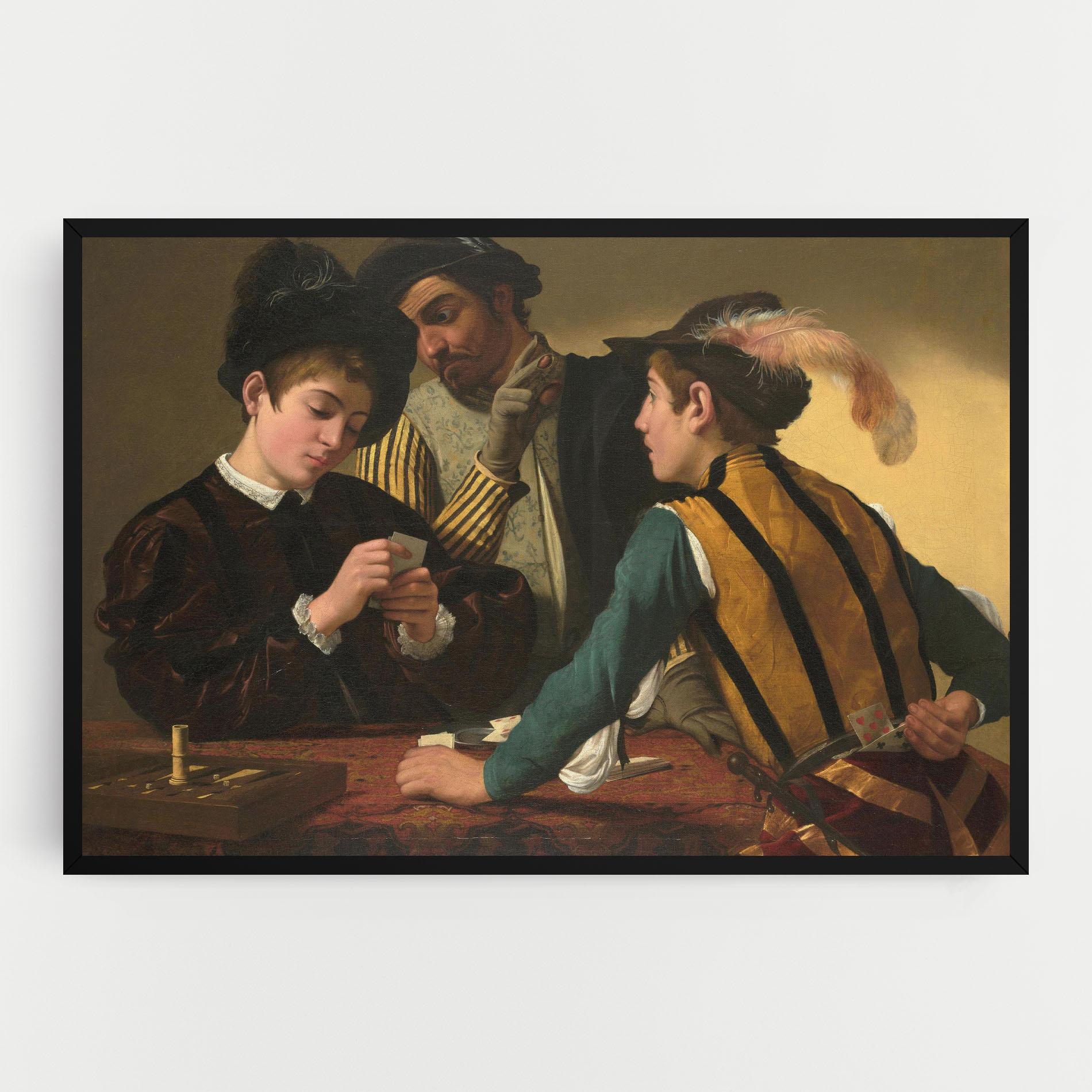 Tablou Canvas Caravaggio The Cardsharps mockup 0