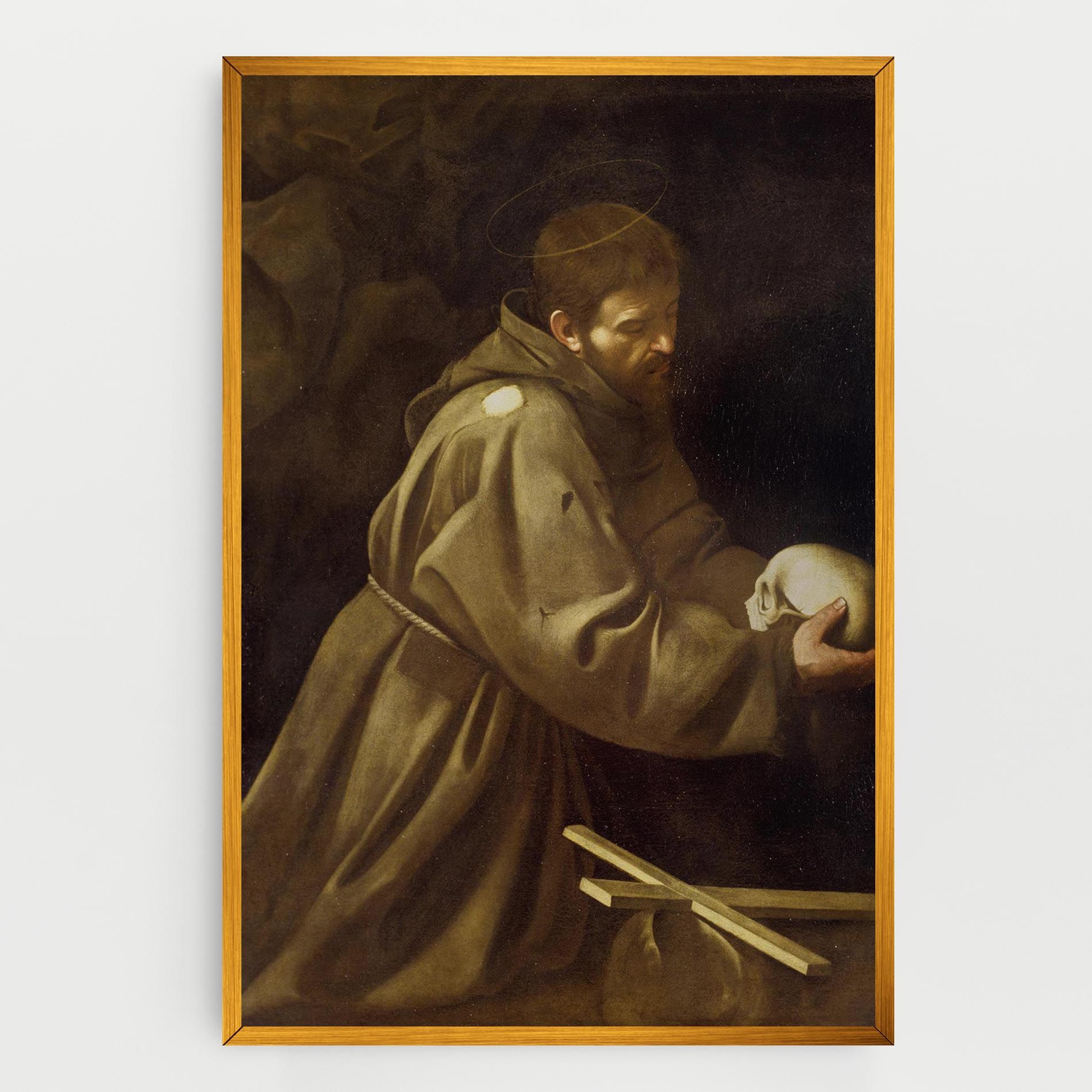 Caravaggio Francis Prayer mockup 0