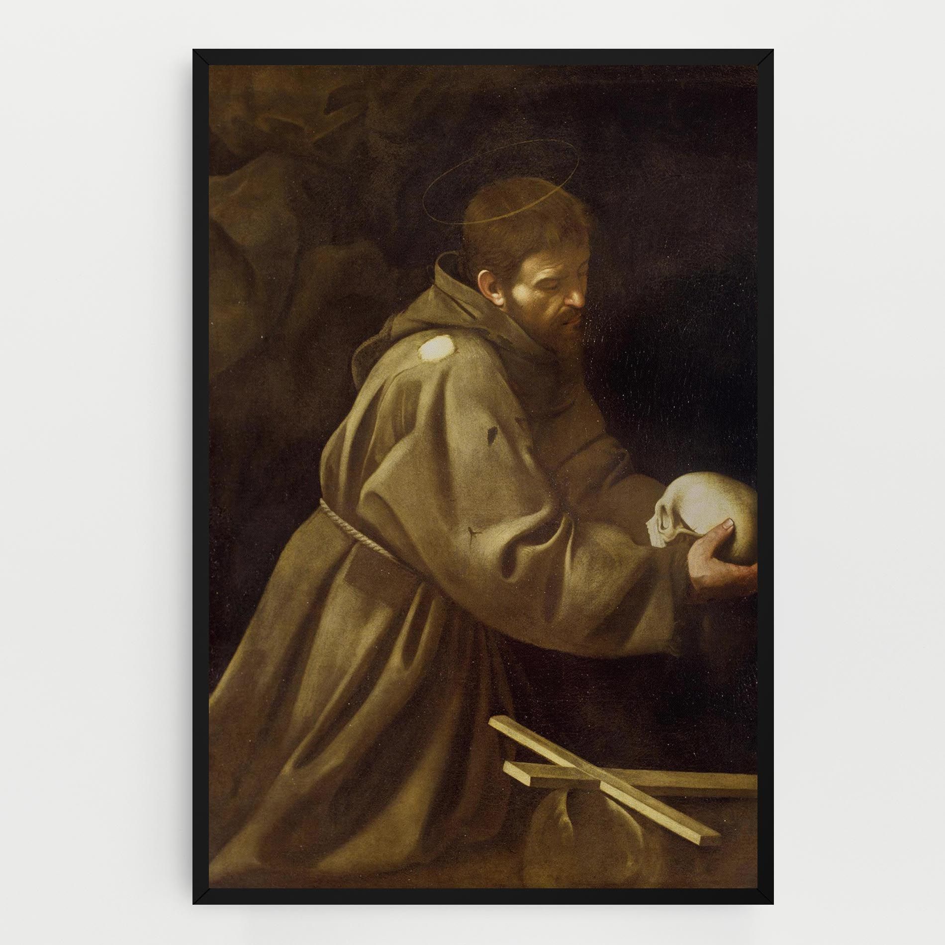 Caravaggio Francis Prayer mockup 0