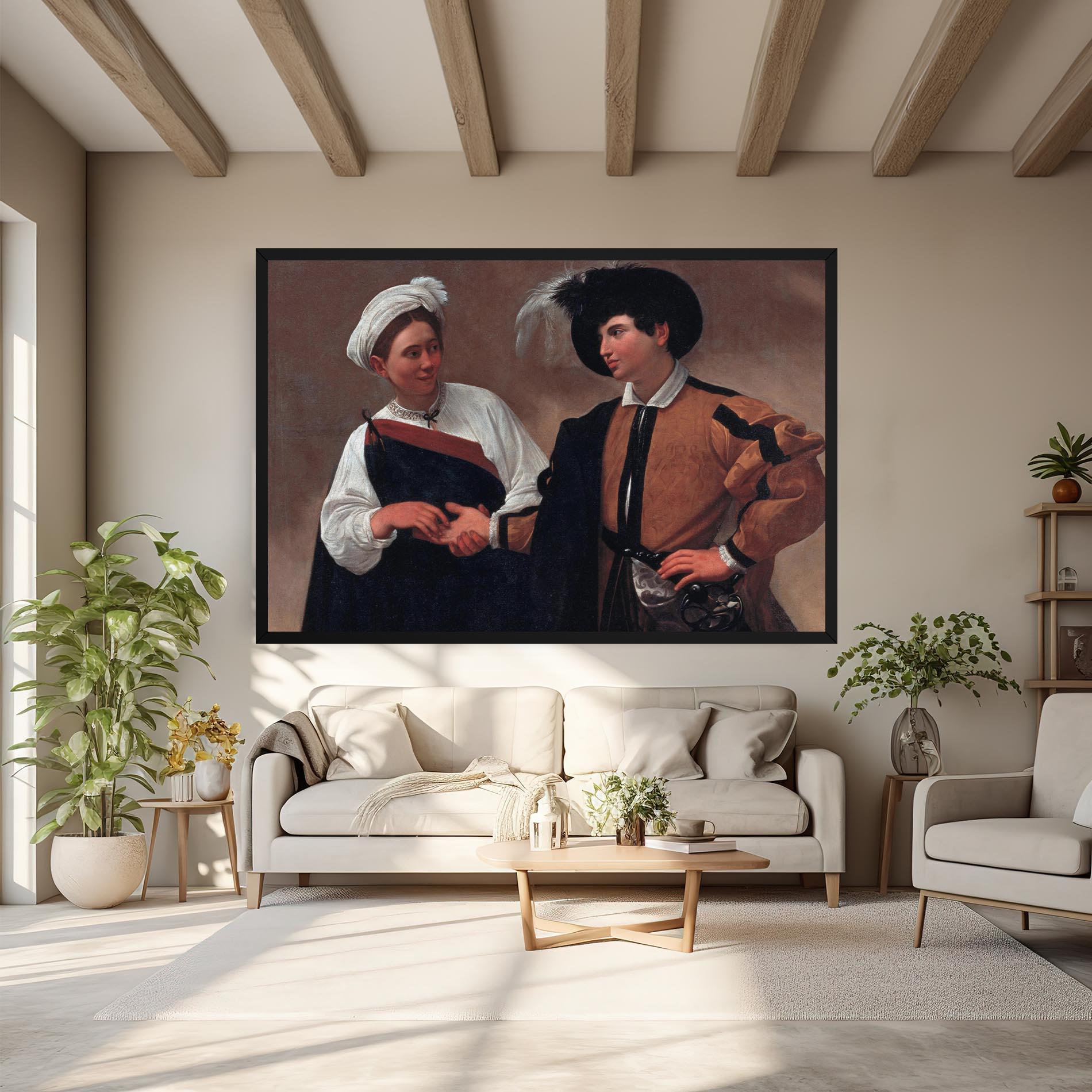 Tablou Canvas Caravaggio Good Luck mockup 6