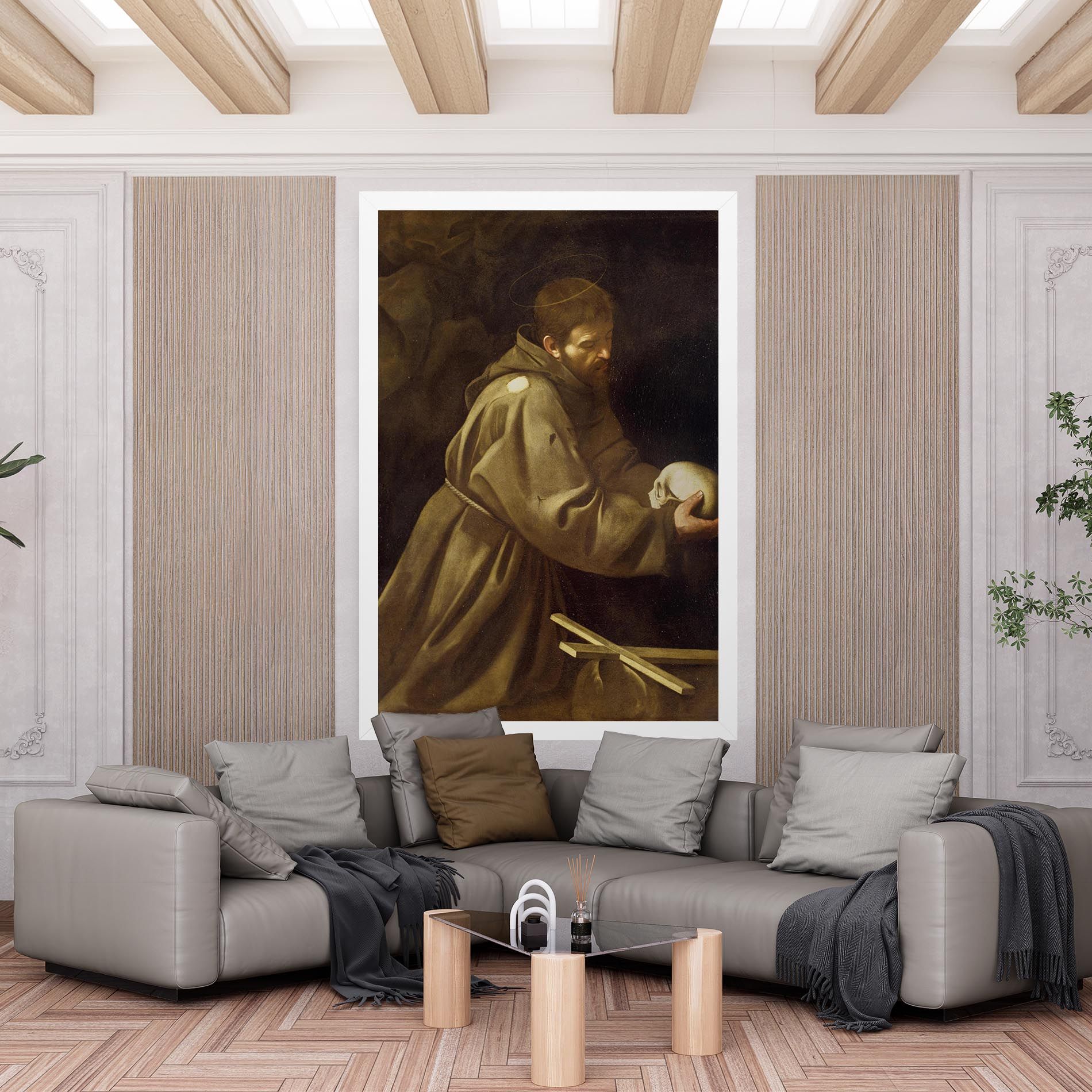 Caravaggio Francis Prayer mockup 6