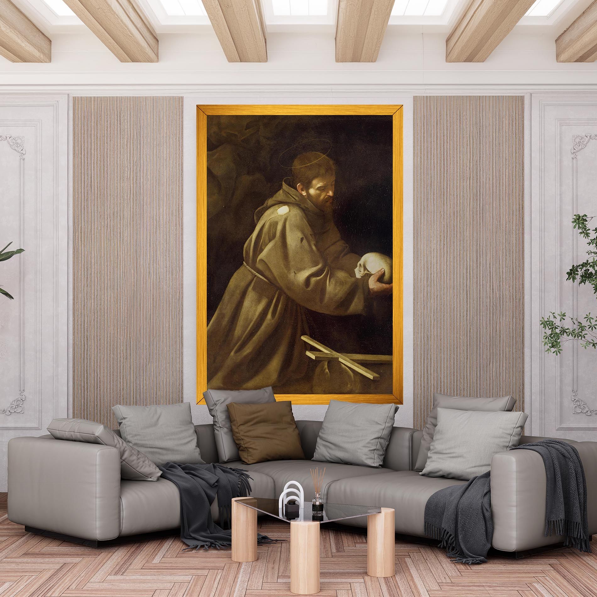 Caravaggio Francis Prayer mockup 6