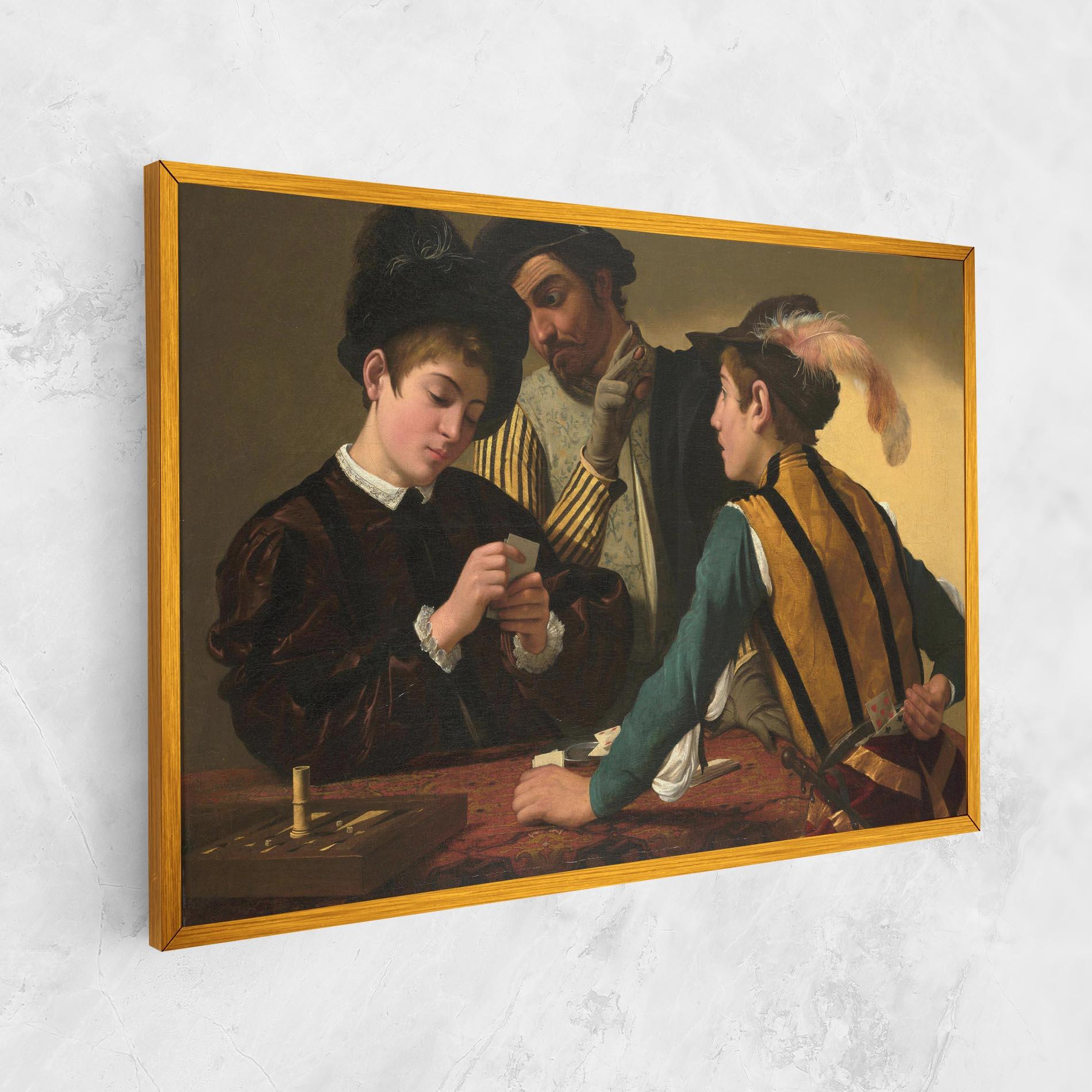 Tablou Canvas Caravaggio The Cardsharps mockup 1