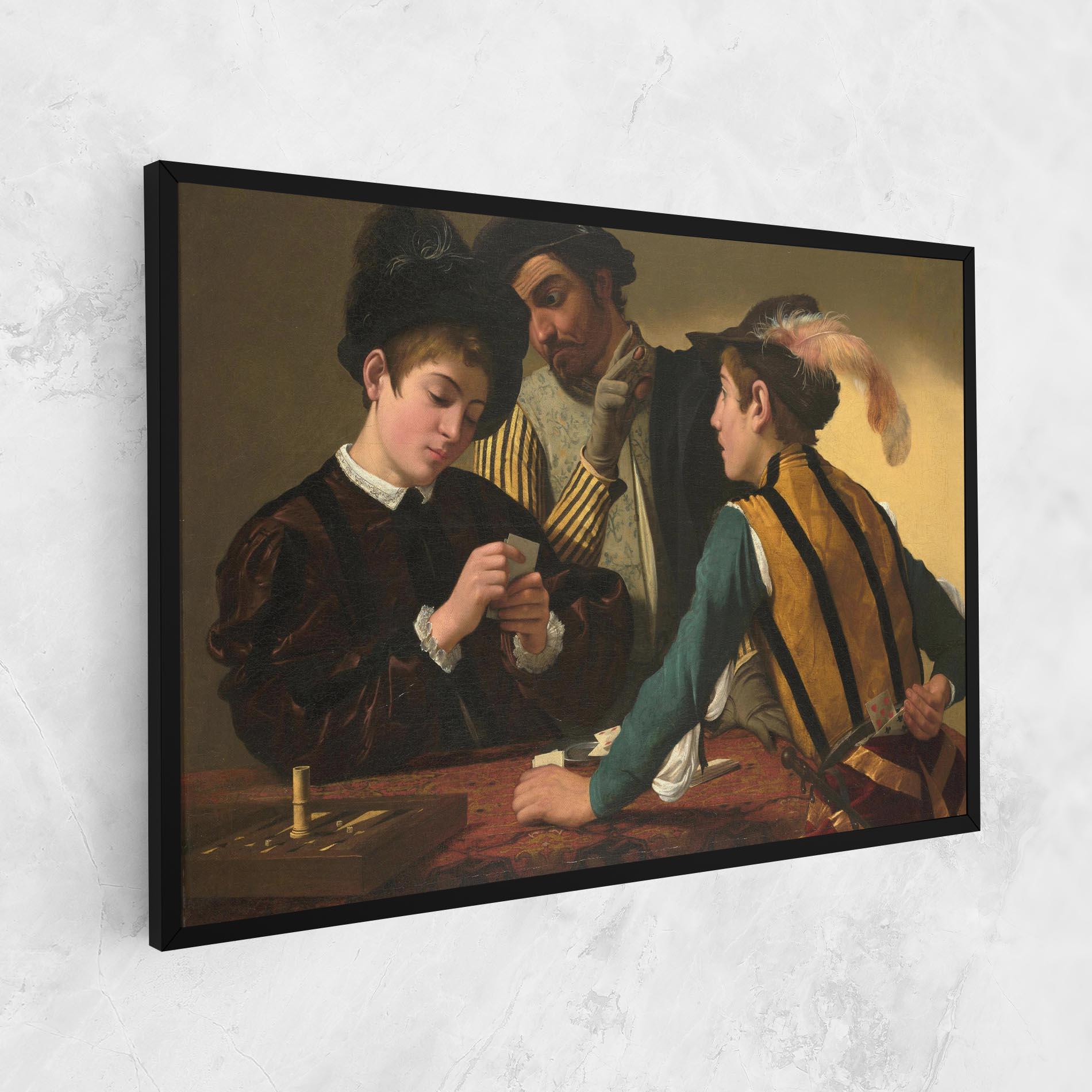 Tablou Canvas Caravaggio The Cardsharps mockup 1